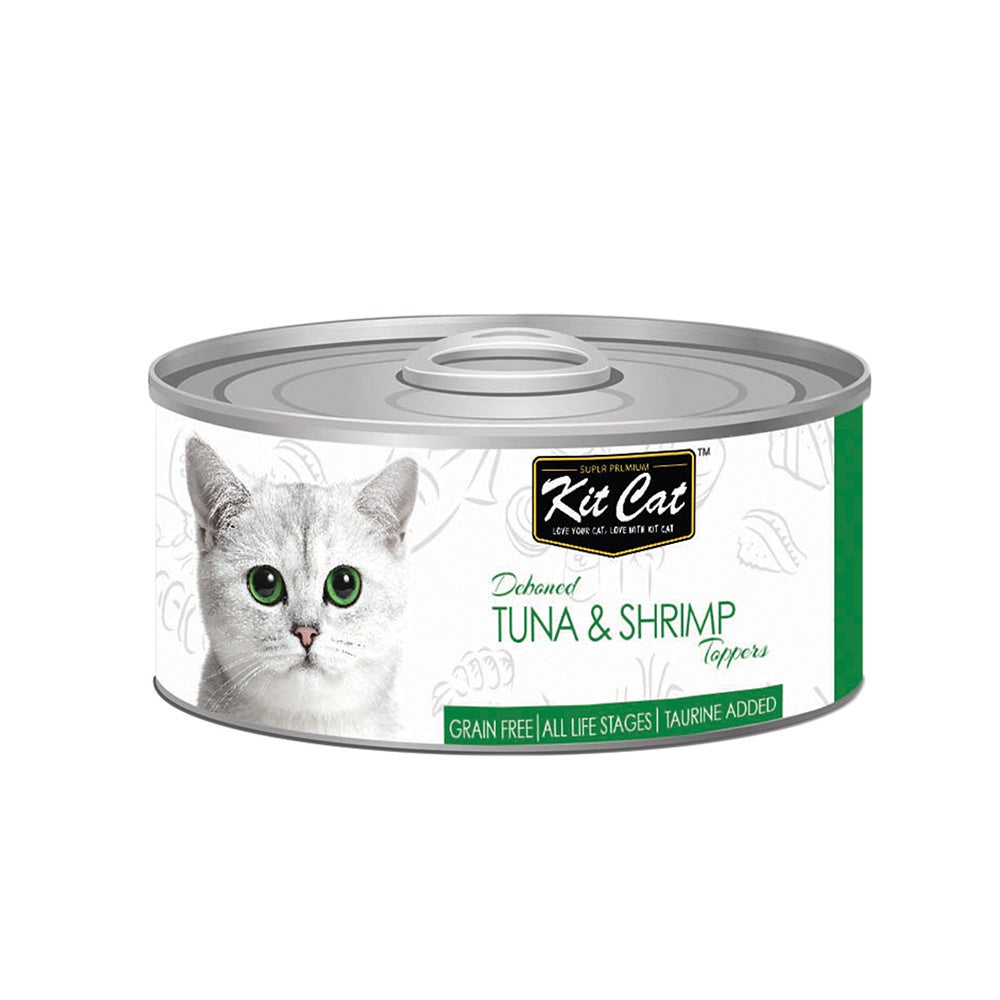 Premium Kit Cat Deboned Cat Food Topper - Savory Chicken & Tuna Flavor (80g) for Adult Cats & Kittens | Grain-Free Wet Food Supplement | Enhances Appetite & Nutrition - Perfect for Picky Eaters & Mealtime Enrichment
