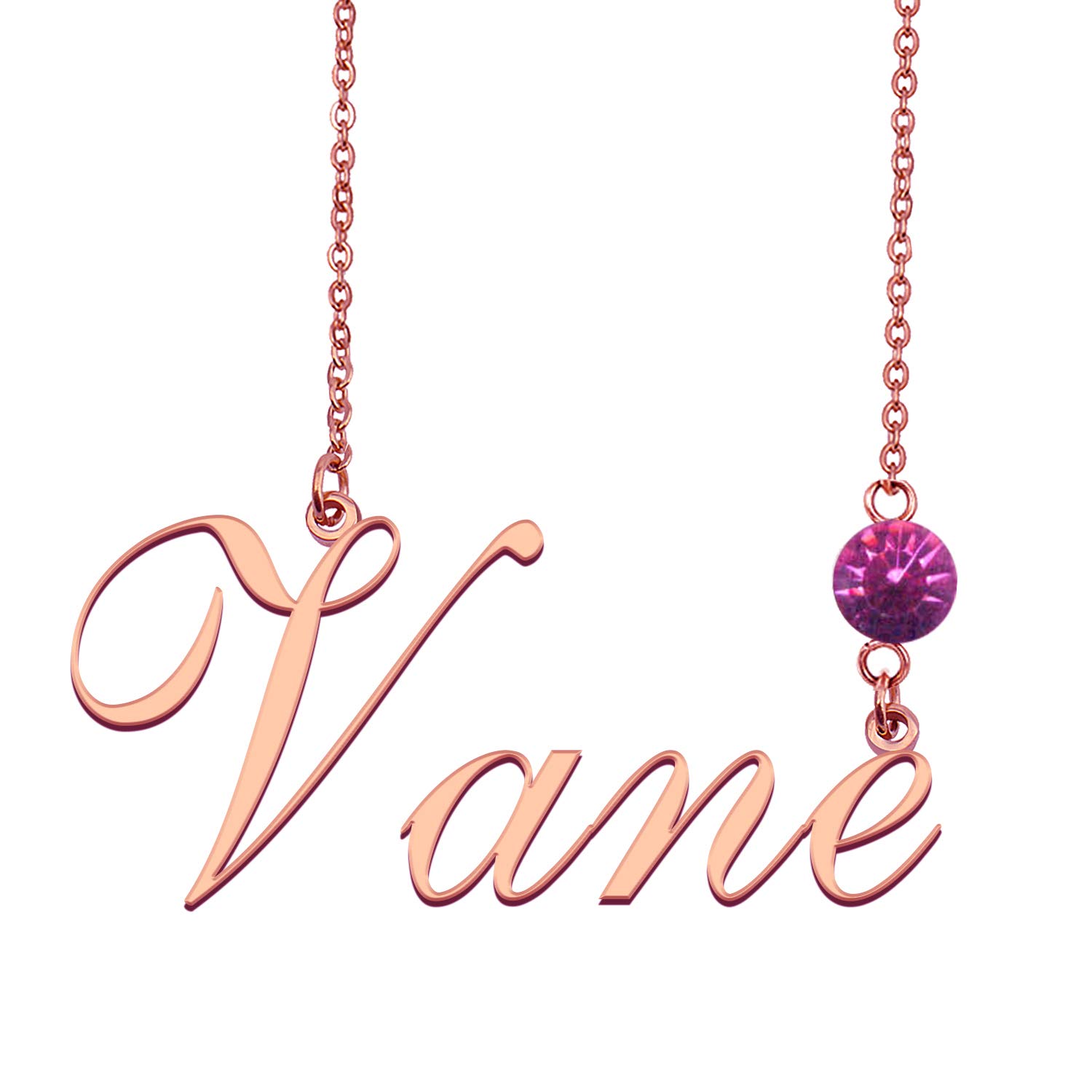 Custom Initial Birthstone Necklace - Personalized Name Jewelry for Women - Perfect Gift for Birthday, Anniversary & Mother's Day
