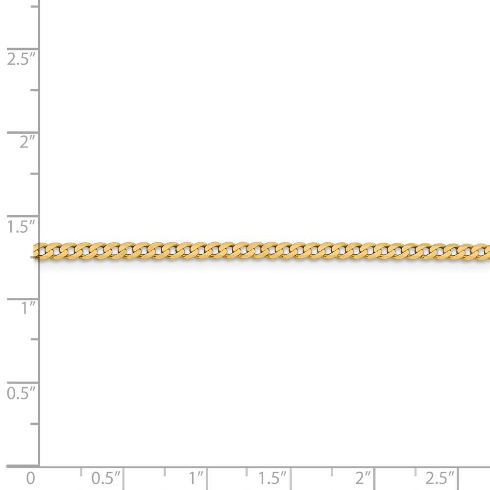 14k Yellow Gold Curb Chain Necklace for Women - Elegant & Durable