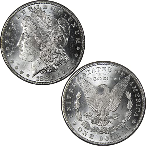 1882 Morgan Silver Dollar BU Uncirculated - 90% Silver $1 Coin | US Mint State Collectible Coin for Coin Collectors & History Enthusiasts | Perfect for Display, Gifts & Investment
