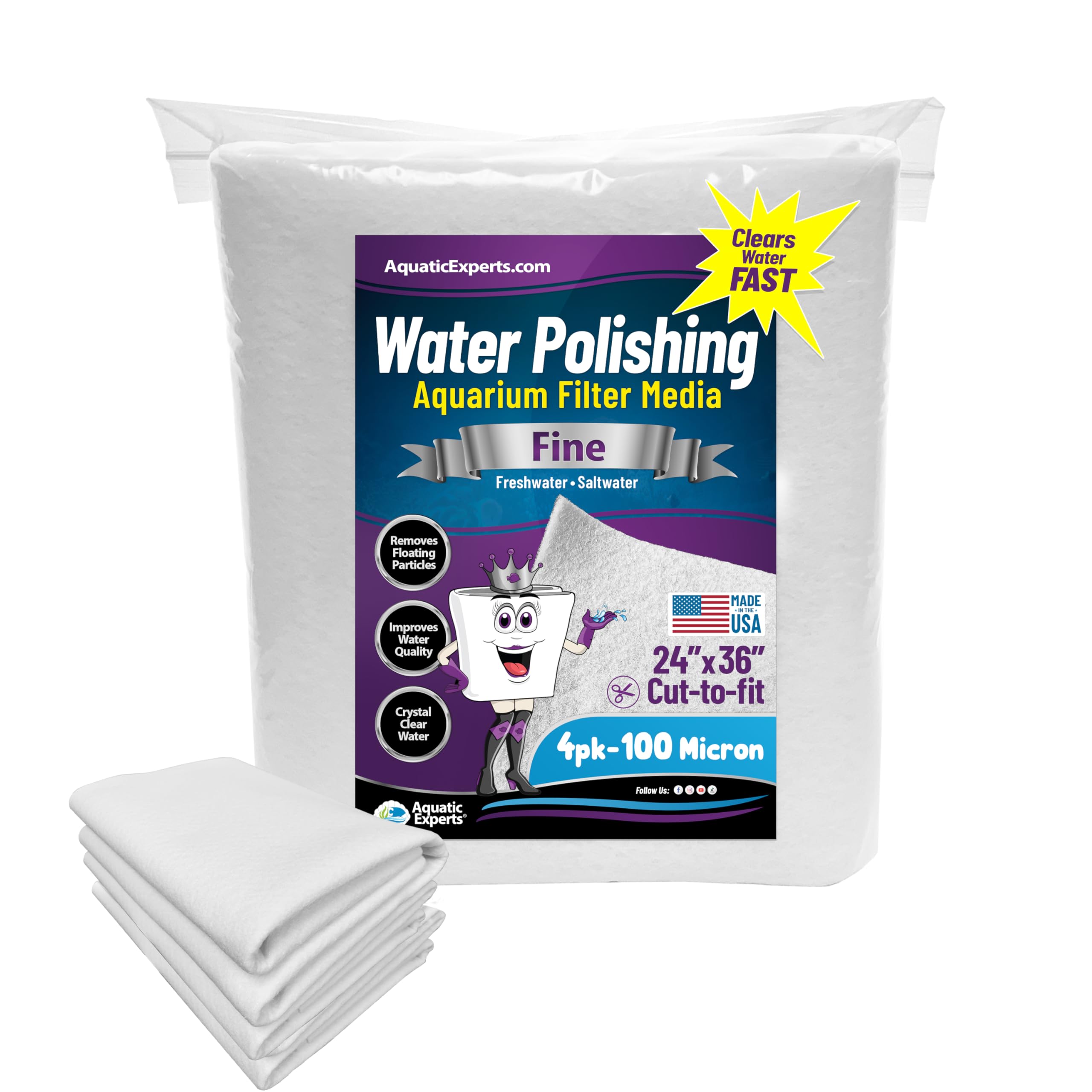 Aquarium Filter Pad 100 Micron, 24
