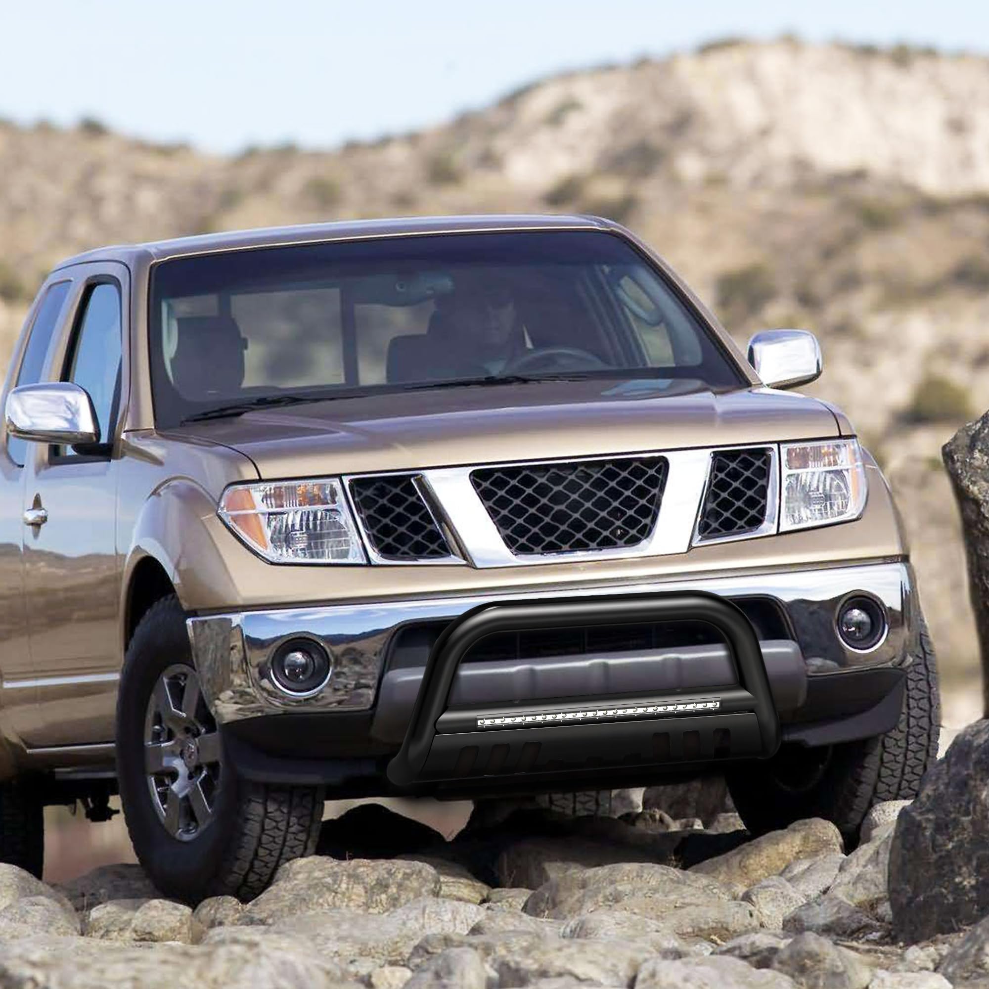 YITAMOTOR Bull Bar with LED Light for 2005-2021 Nissan Frontier - 3
