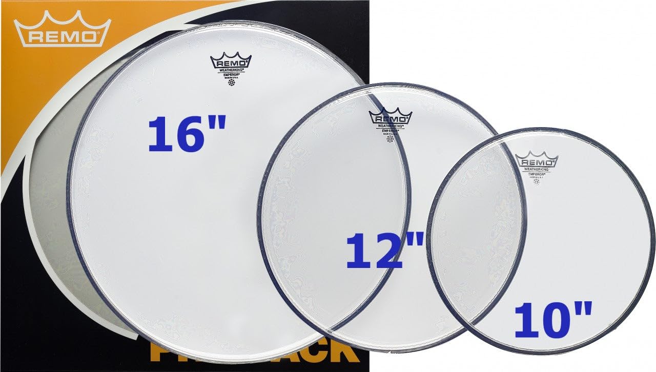 Remo 12-Inch Drum Set (PP0312BE) - Professional Percussion Kit for Drummers, Bands & Music Enthusiasts - Perfect for Live Performances, Studio Recording & Practice Sessions