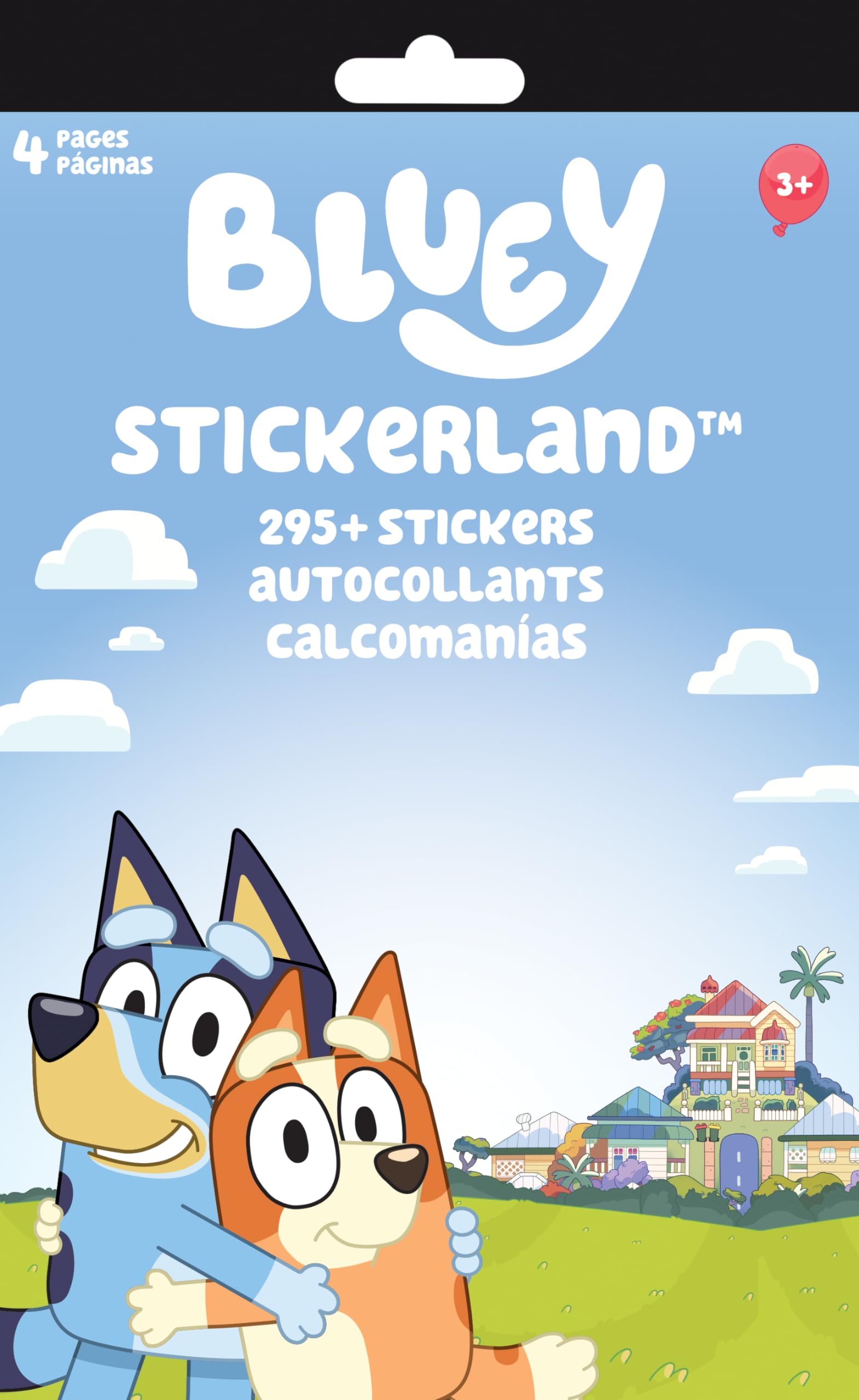 Bluey Stickerland Pad - 4 Pages of Licensed Stickers for Kids | Fun Activity Book for Creative Play, Travel & Party Favors
