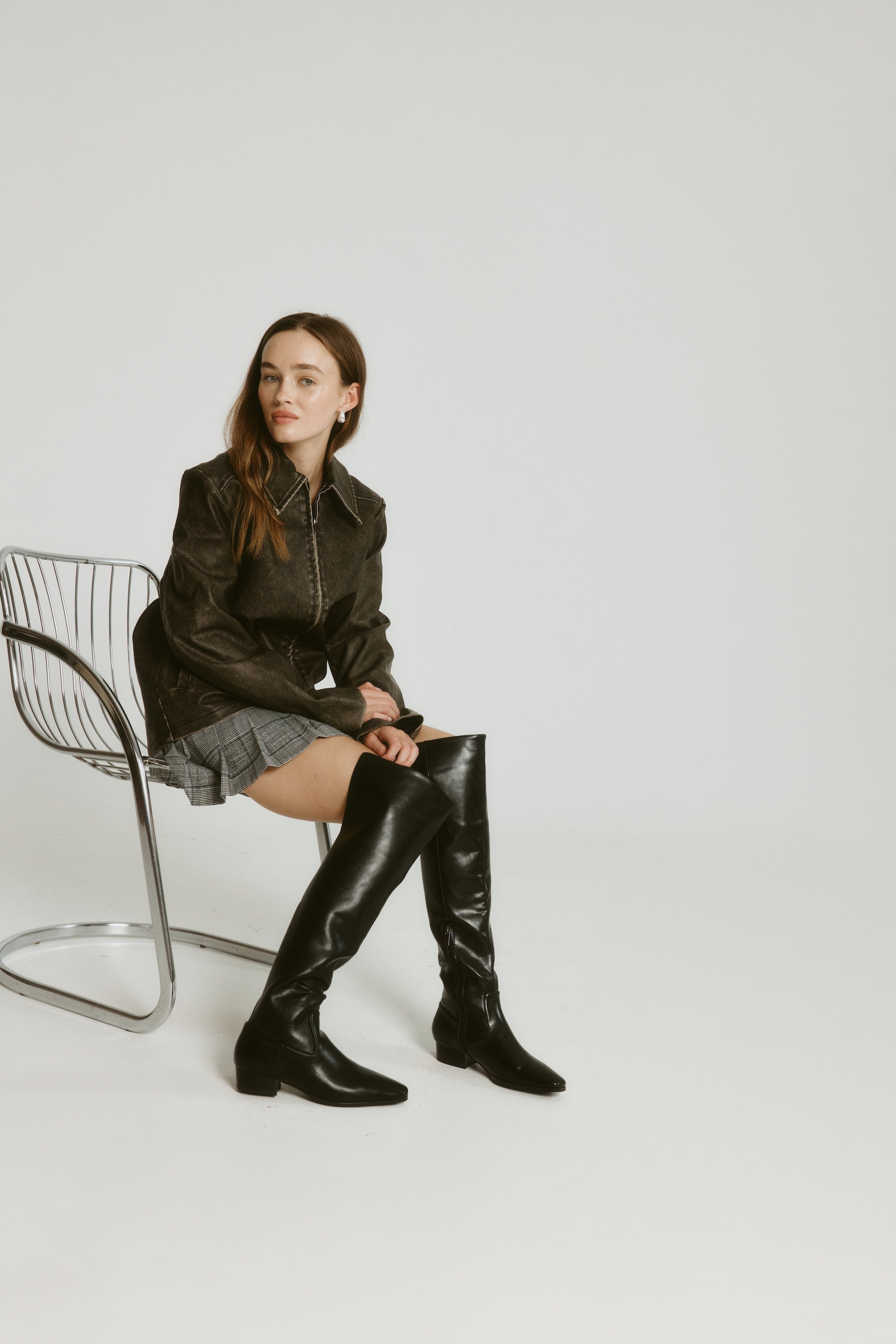 Camden Thigh High Boots for Women - Black Leather Over The Knee Boots | Stylish & Comfortable for Fall, Winter & Party Outfits