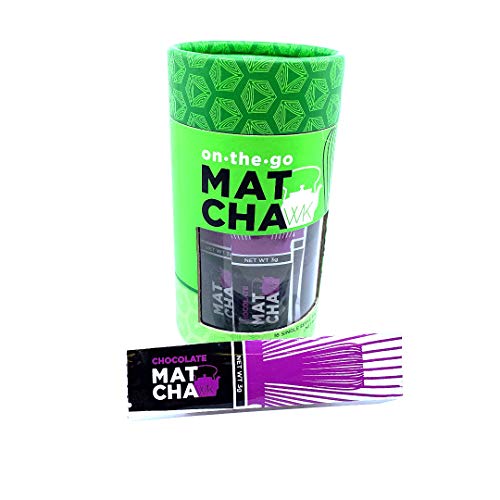 Organic Matcha Green Tea Powder with Chocolate Flavor - 16 Sachets (48g) - Refreshing & Energizing, Natural Ingredients - Perfect for Morning Boost, Afternoon Pick-Me-Up & Healthy Lifestyle