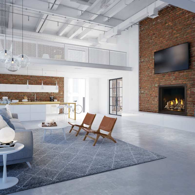 Napoleon Elevation X 42 Inch Direct Vent Gas Fireplace - EX42 | Modern Home Heating Solution for Living Rooms & Bedrooms