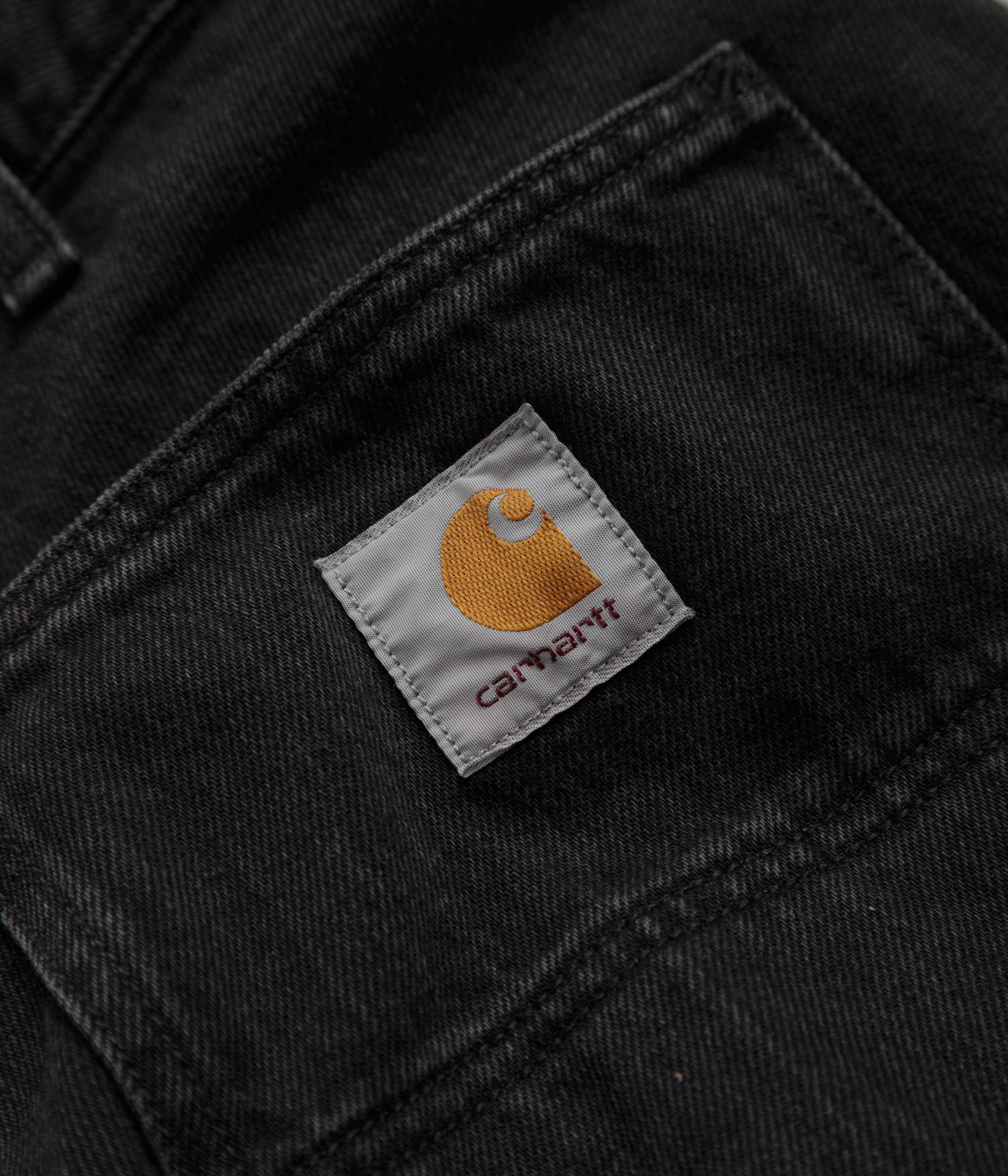 Carhartt Men's Denim Work Pants - Black Stone Washed for Construction & Outdoor Activities