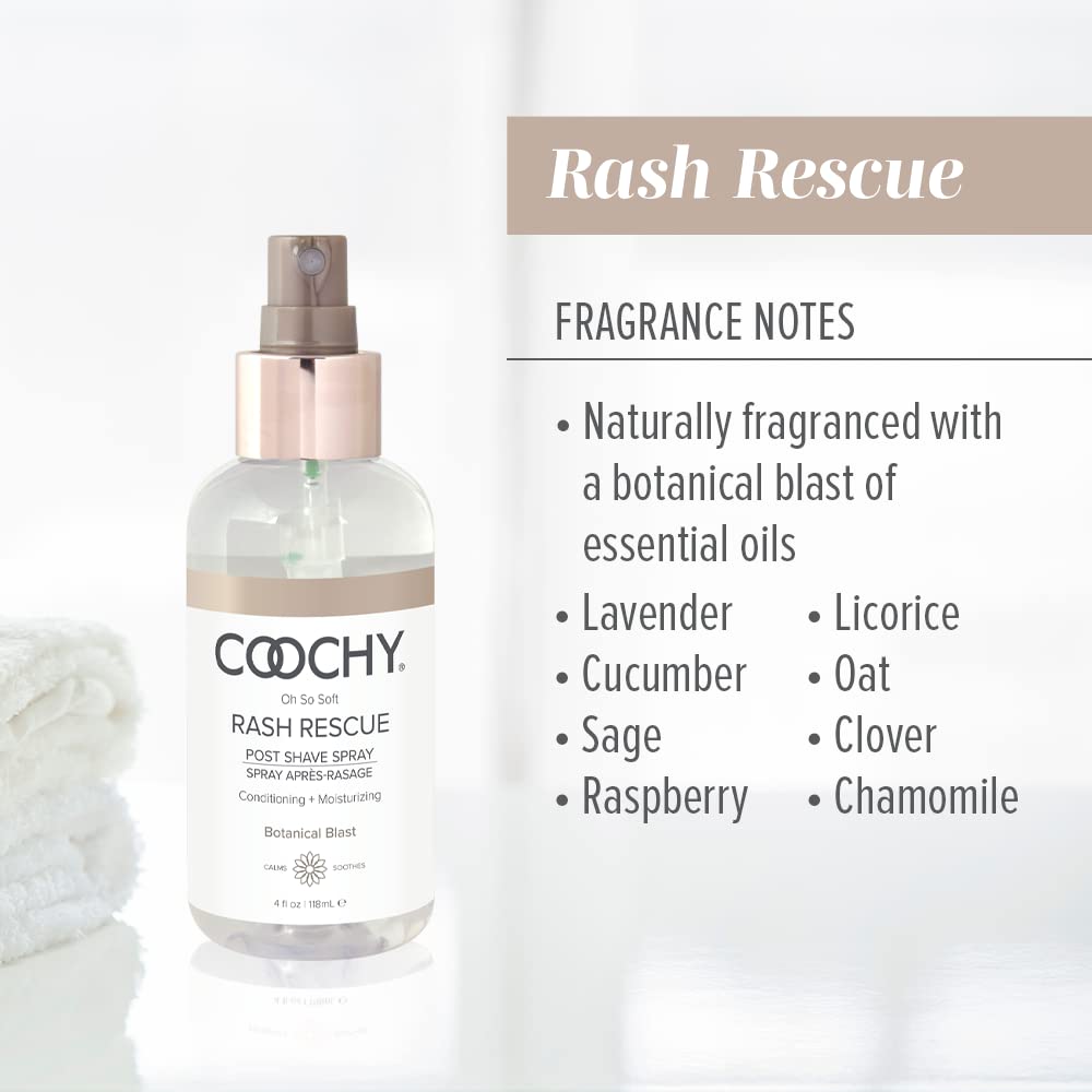 Coochy Rash-Free Shave Cream & After Shave Mist for Sensitive Skin | Anti-Bump Shaving Gel with Moisturizing Complex | Tightens Pores | Island Paradise & Botanical Blast Scent | Pack of 2 | Perfect for Smooth Legs, Bikini Line & Underarms