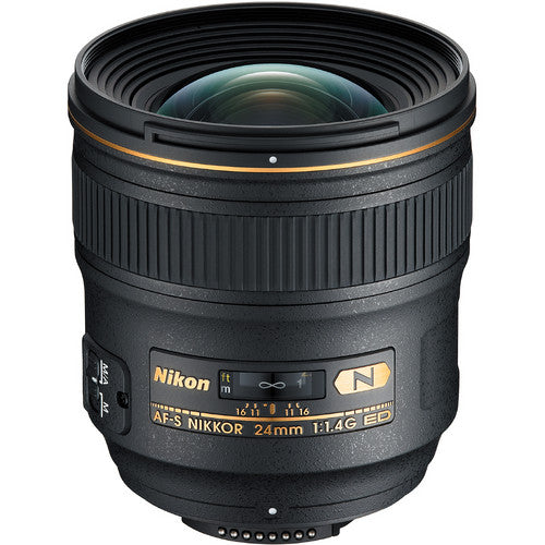 Nikon AF-S NIKKOR 24mm f/1.4G ED Wide Angle Prime Lens for DSLR Cameras - Perfect for Low Light Photography, Landscape & Portrait Shooting