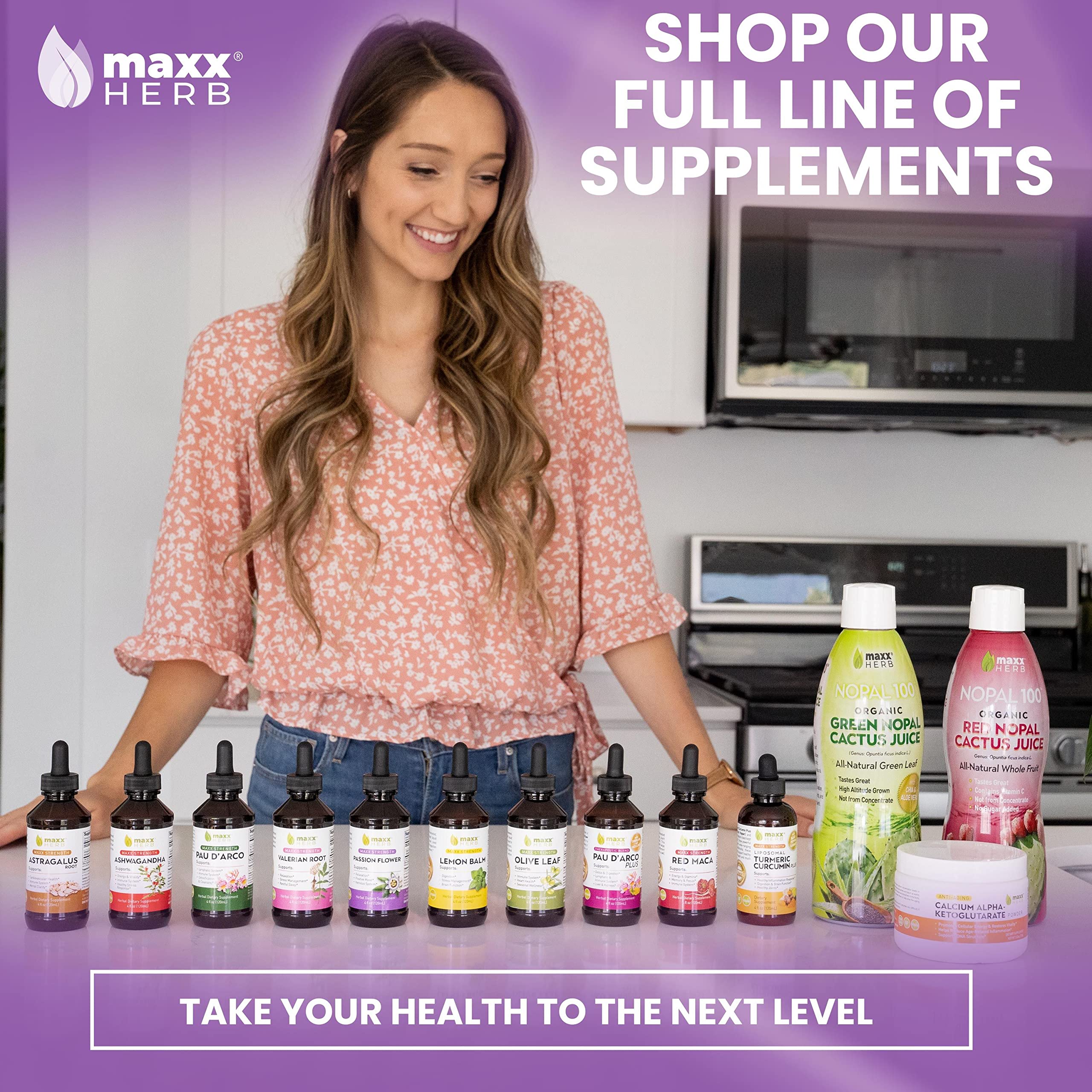 Maxx Herb Passion Flower Extract - Max Strength Liquid for Relaxation & Stress Relief, Alcohol-Free, Better Absorption Than Capsules - 4 Bottles (4 Oz Each, 240 Servings) - Perfect for Anxiety Relief, Sleep Support & Daily Calm