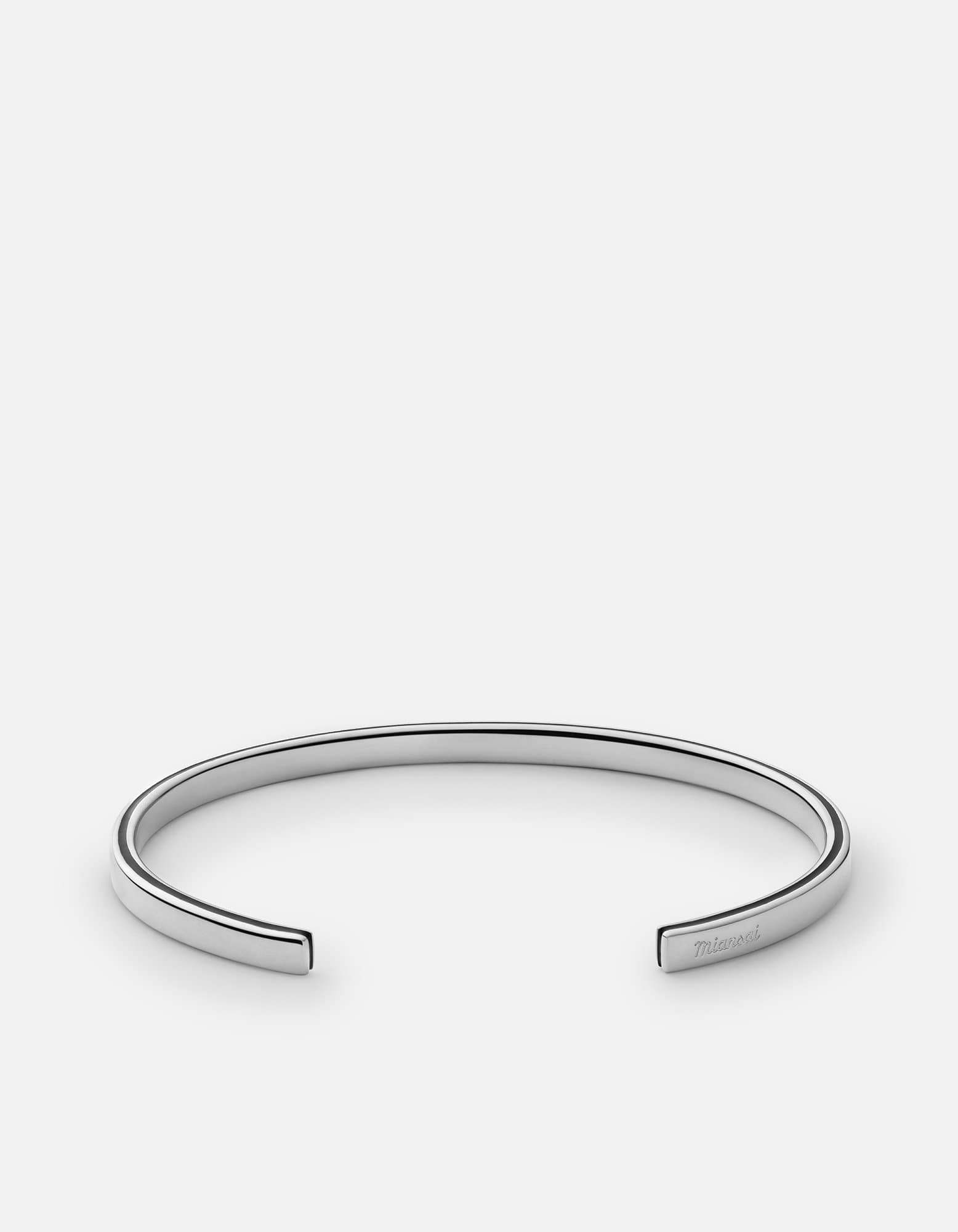 Sterling Silver & Black Ridge Cuff Bracelet for Men & Women - Stylish Adjustable Bangle for Everyday Wear & Special Occasions