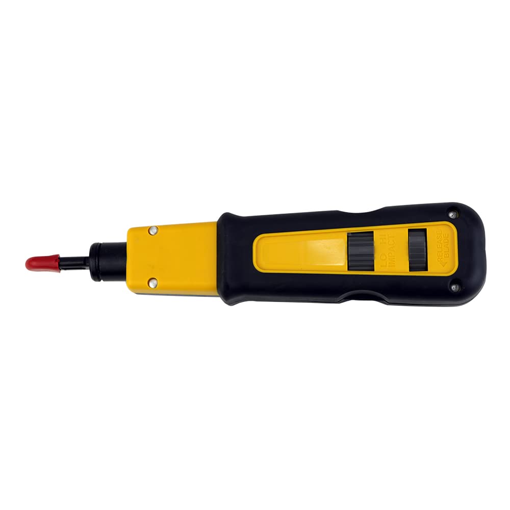 Impact Style Punchdown Tool for 66/110 Blocks - Includes Non-Cut 66/110 Blade - Ideal for Network Cable Installation & Telecom Wiring Projects