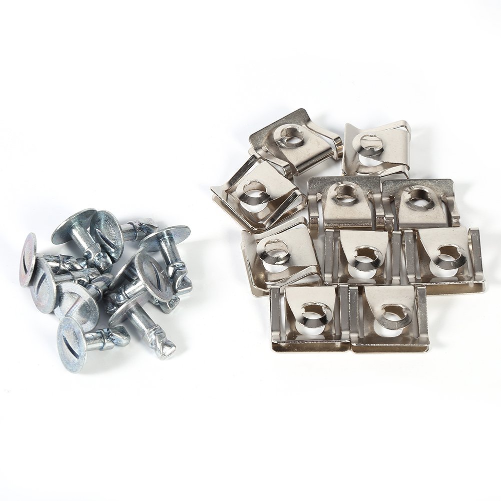 10x Engine Cover Screw Clips & Splash Guard Fasteners Kit - 8D0805121 Undertray Clips for Car Underbody Protection - Perfect for DIY Auto Repair & Maintenance