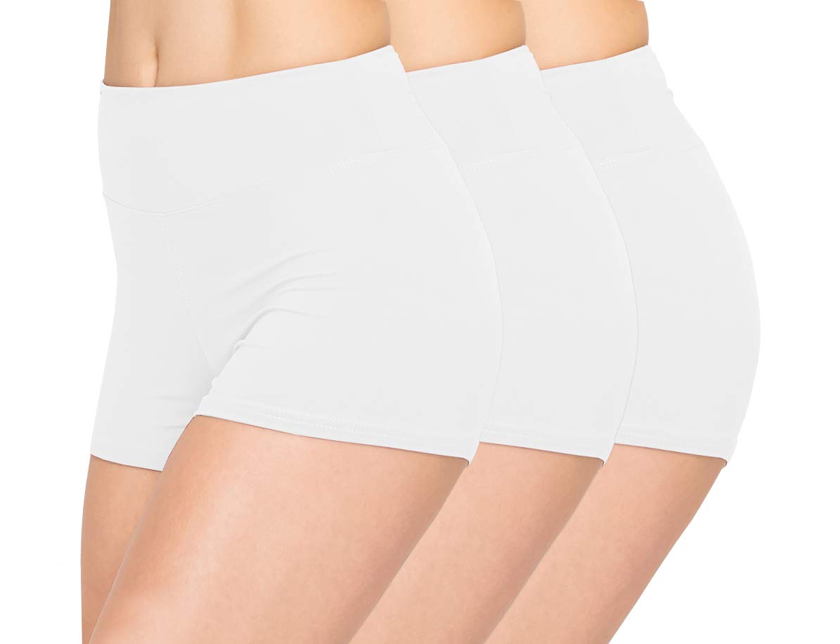 ALWAYS 3 Pack Women's Yoga Shorts - Buttery Soft High Waisted Slip Shorts for Workout, Lounge & Sleep | Comfortable Stretchy Activewear for Yoga, Gym & Home