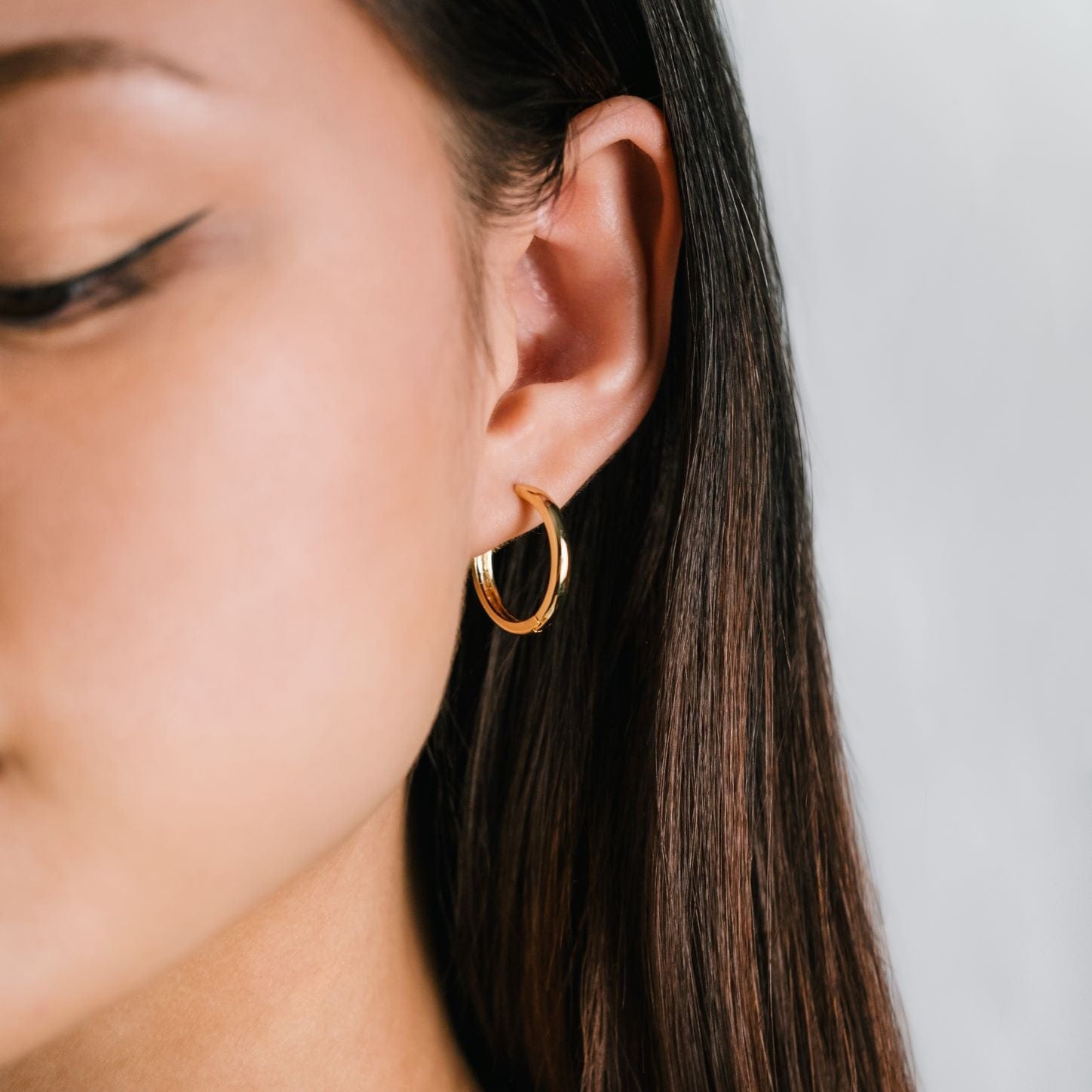 Bea Hoop Earrings for Women - 14K Gold Plated Stainless Steel Dangle Hoops - Trendy Fashion Jewelry for Everyday Wear, Parties & Special Occasions