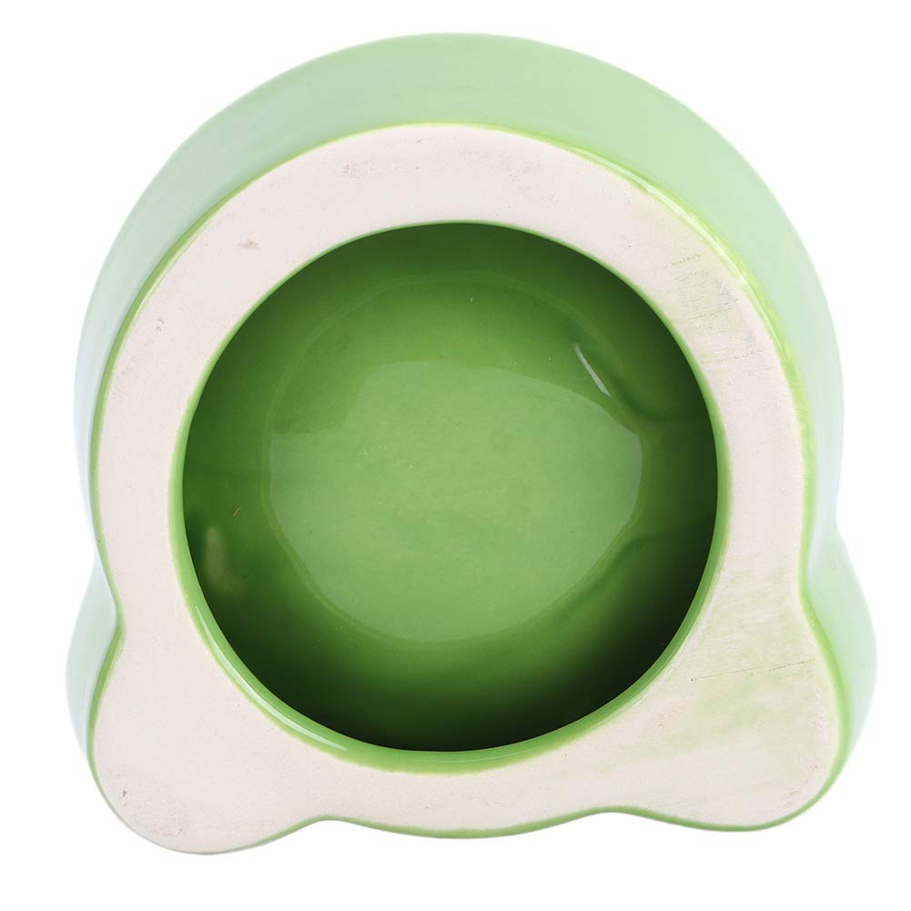 Valentine's Day Carnival Ceramic Pet Food & Water Bowl - Durable Feeding Dish for Hamsters, Gerbils, Mice & Pigeons | Perfect for Small Pets at Home or Travel (Frog Design)