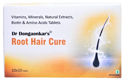Root Cure Organics Hair Growth Supplement - 100 Tablets for Stronger Hair, Reduces Hair Loss, Prevents Premature Graying & Dandruff | Promotes Healthy Scalp & Split Ends Repair | Perfect for Men & Women with Thinning Hair or Hair Care Routine