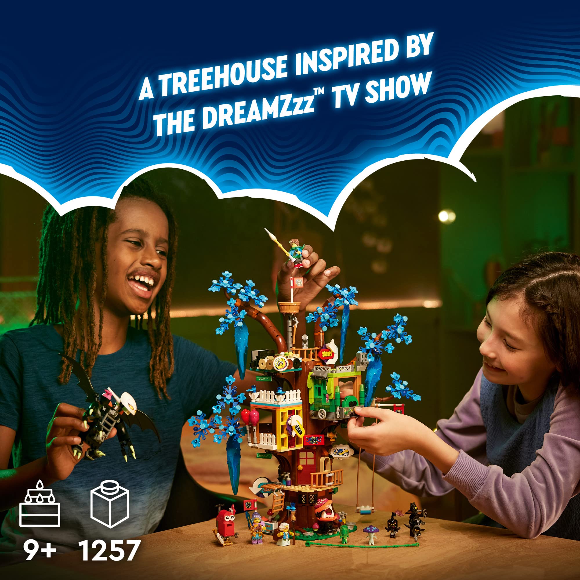 LEGO DREAMZzz Fantastical Tree House 71461 Building Set - 3 Detailed Rooms, Creative Construction Toy for Kids Ages 9+ with Mini Figures (Mrs. Castillo, Izzie, Mateo & Night Hunter) - Perfect for Imaginative Play, Birthday Gifts & STEM Learning Activities