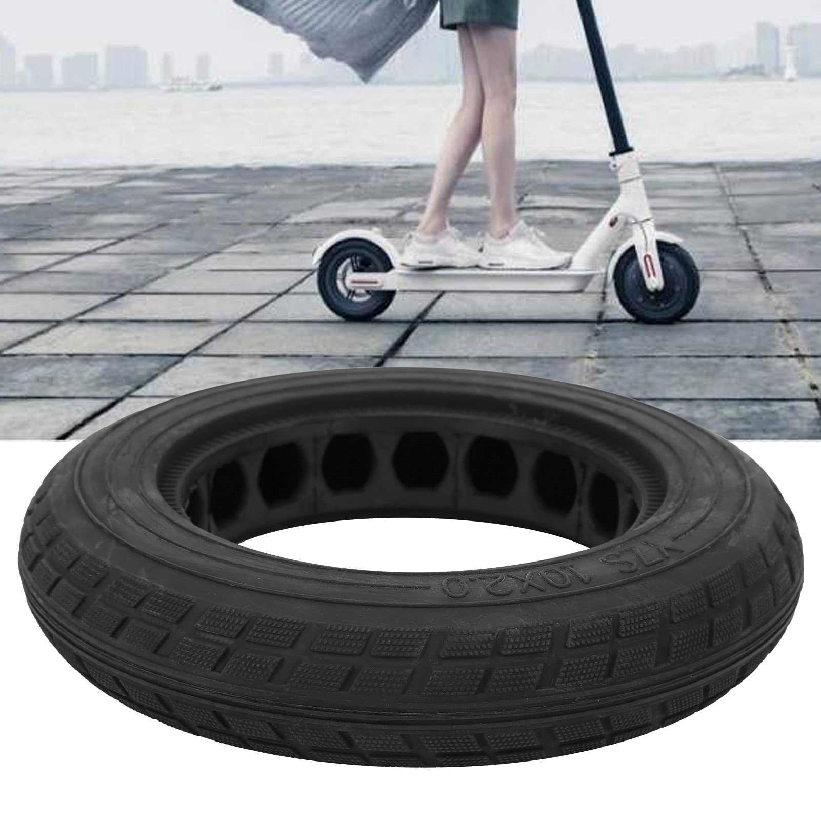 Electric Scooter Non-Pneumatic Tires - Solid Replacement Wheels for Home & Shop Repair | Perfect for Commuting, Urban Travel & Last-Mile Delivery