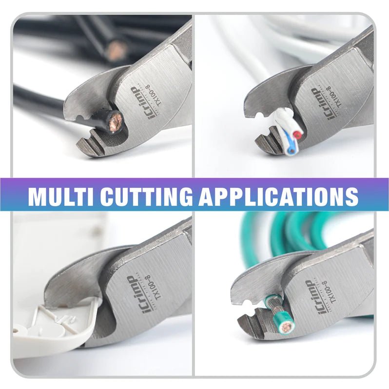 TX100 8 Wire Cable Cutter - Heavy Duty Copper & Aluminum Wire Cutter for 35mm² Cables | Ideal for Electricians, DIY Projects & Industrial Use