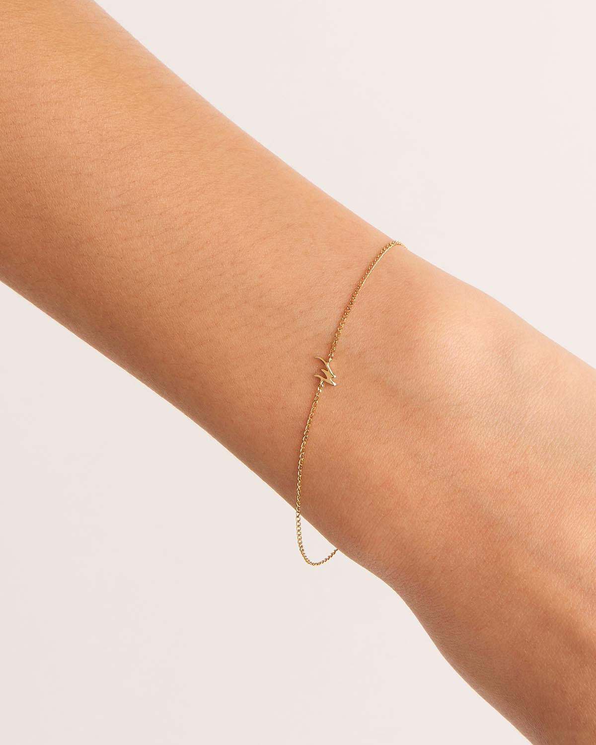 14K Solid Gold Love Letter Bracelet - Dainty & Elegant Jewelry for Women, Perfect Gift for Anniversary, Valentine's Day & Special Occasions