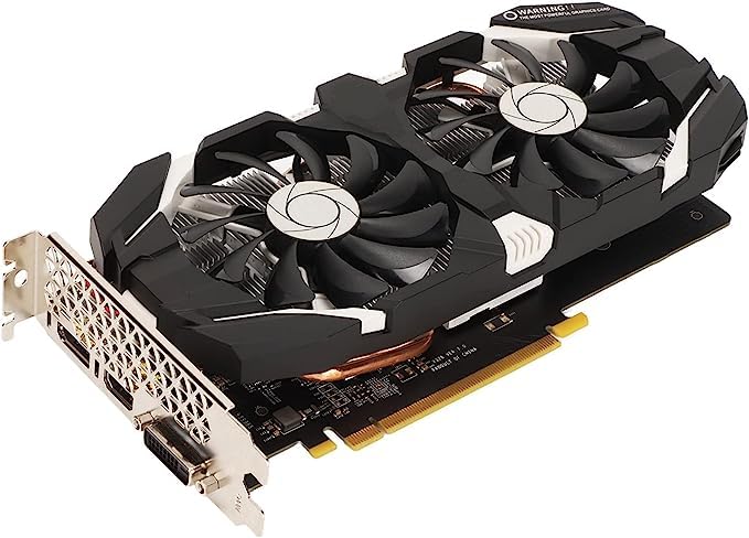 NVIDIA GTX 1060 6GB GDDR5 192-bit PCIe Gaming Graphics Card with Dual Fans, 8008MHz Memory, HDMI/DVI/DP Ports for 4K HDR Gaming - Perfect for PC Gaming, Video Editing, and VR Experiences