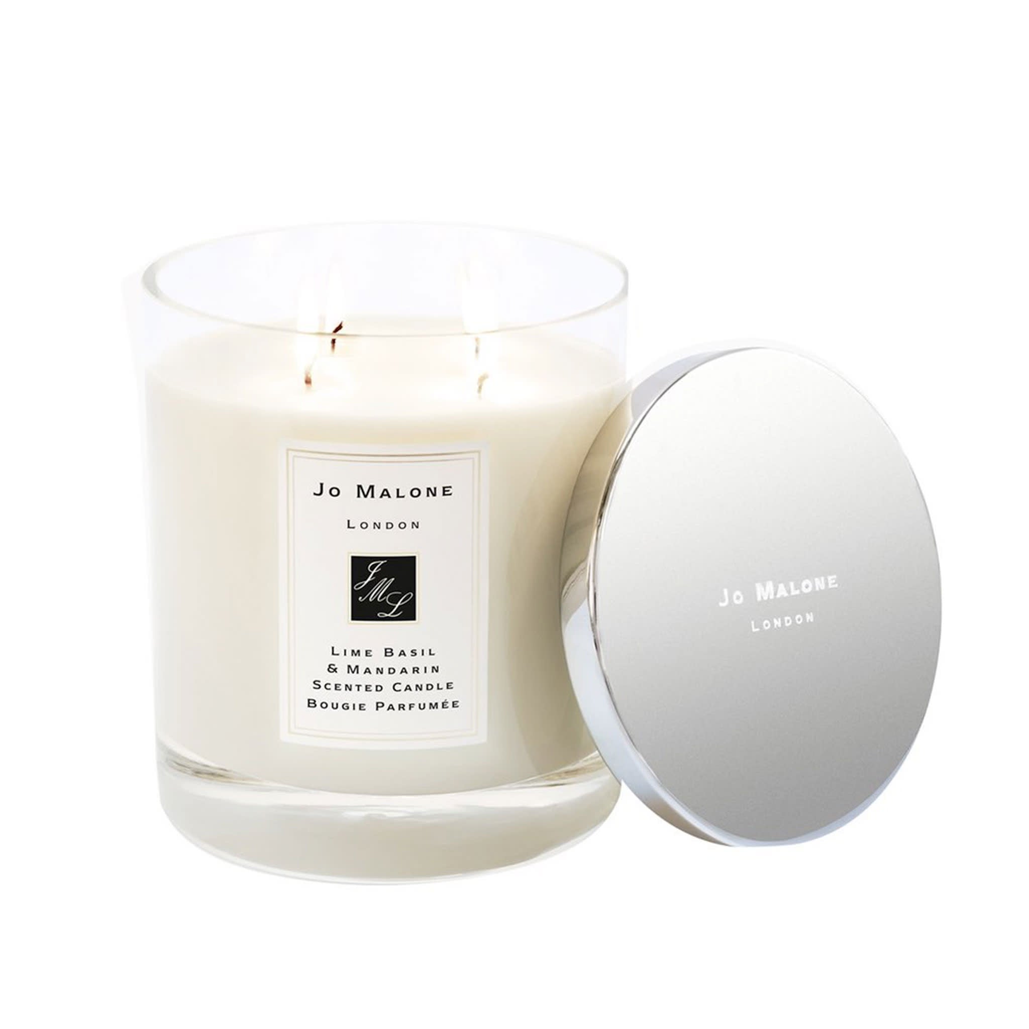 Lime Basil & Mandarin Deluxe Scented Candle - Long-Lasting Aromatherapy for Home, Spa & Relaxation