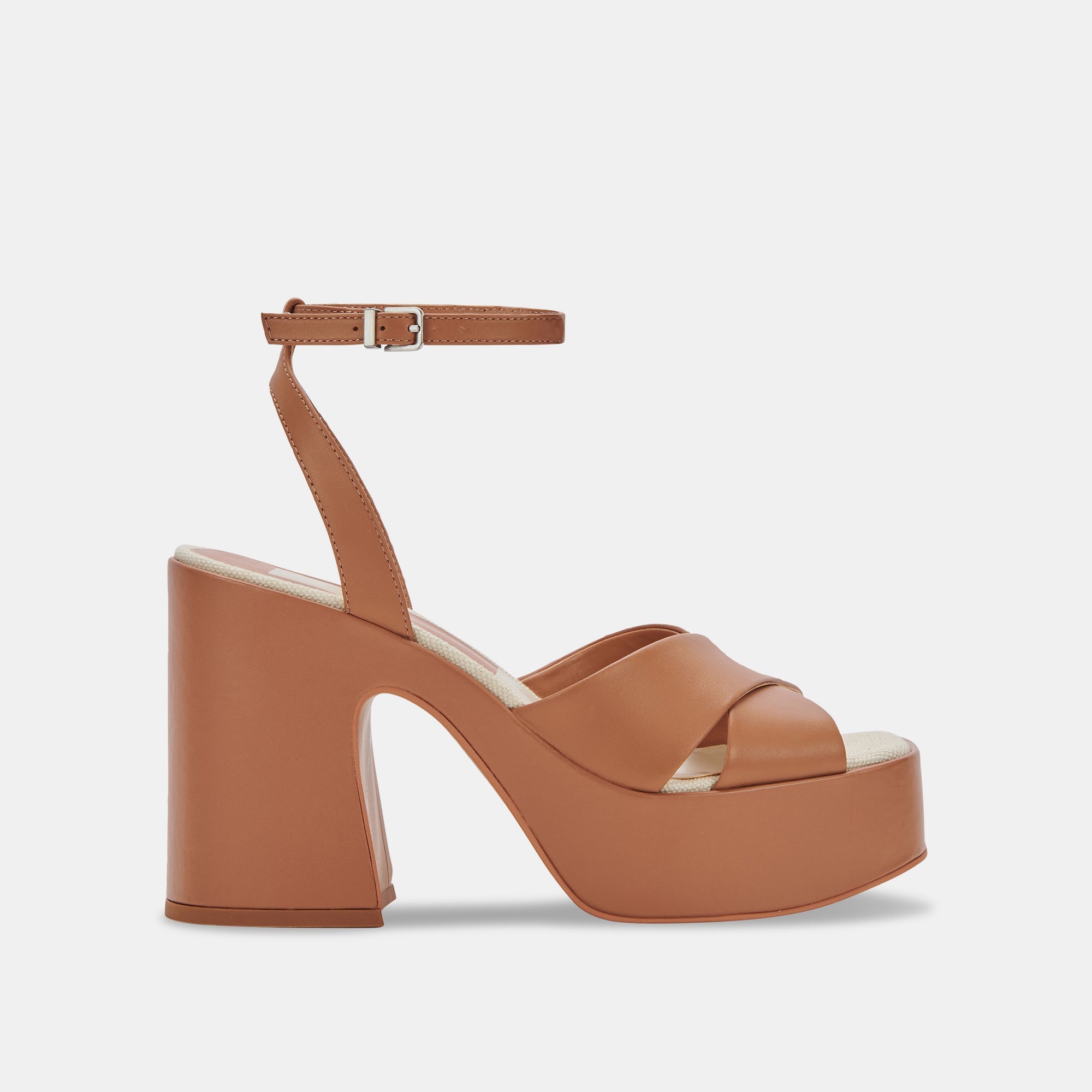 WESSI Women's High Heels in Caramel Leather - Stylish & Comfortable Pumps for Work, Party, and Evening Events