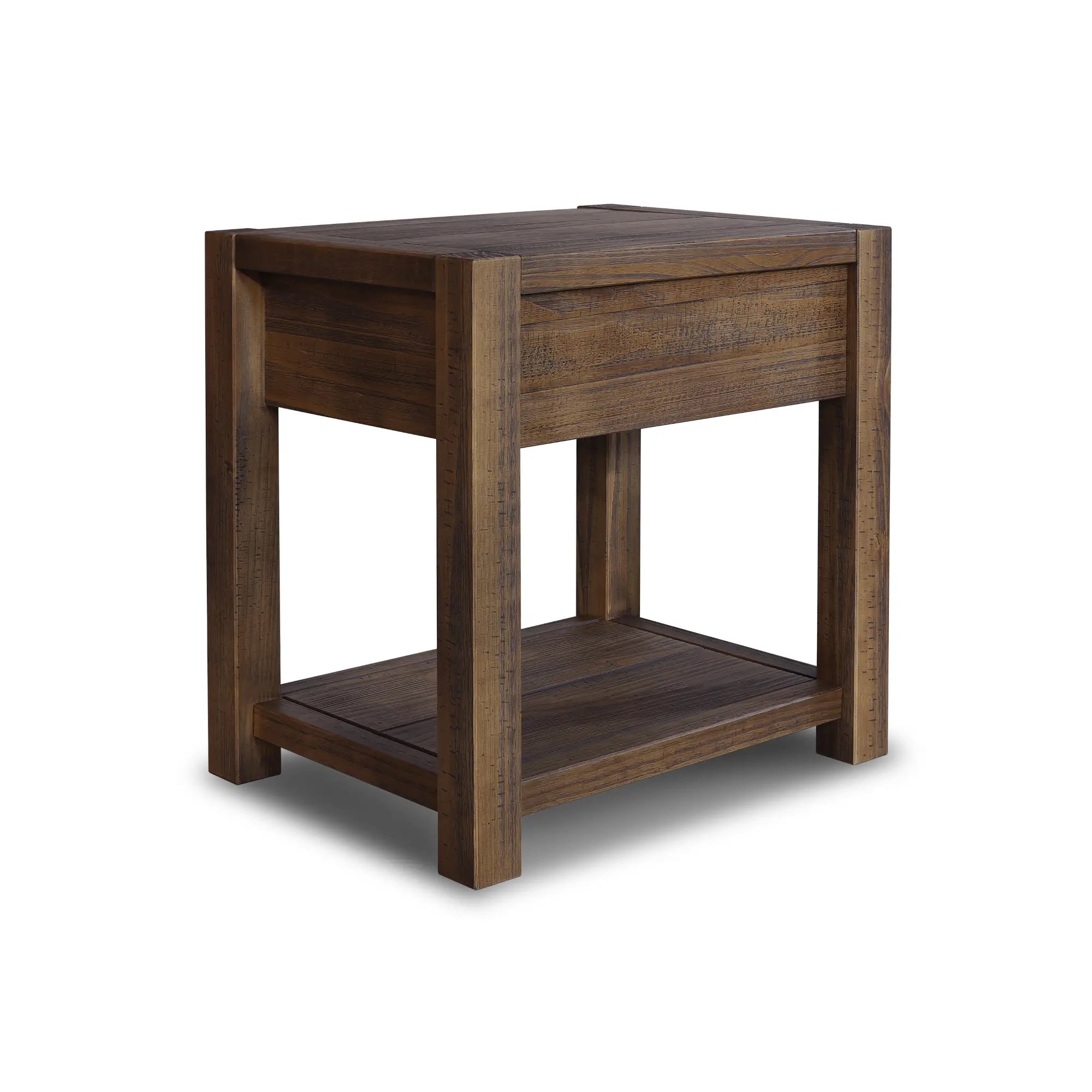 Modern Montauk End Table - Stylish Nightstand for Bedroom, Living Room & Office - Compact Side Table with Storage Shelf - Perfect for Small Spaces, Apartments & Dorm Rooms