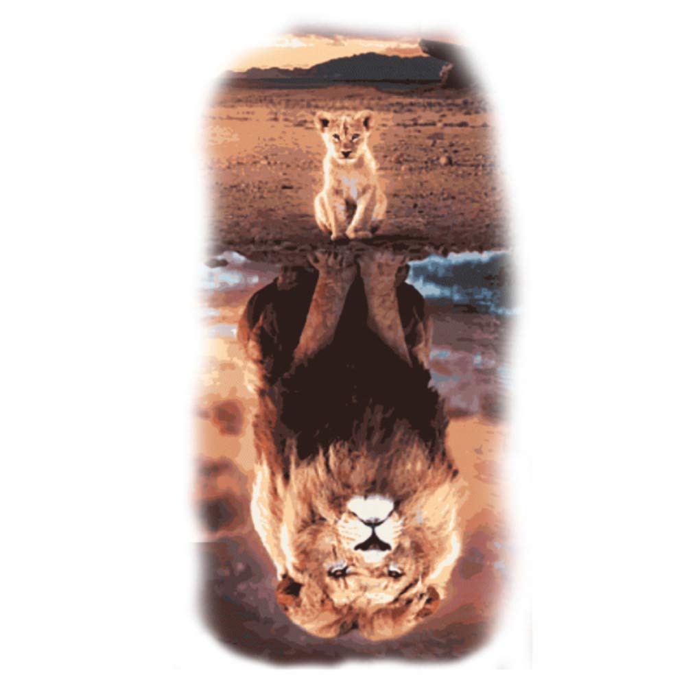 Voorkoms® Lion Temporary Tattoo - Waterproof Fake Tattoos for Men & Women - Perfect for Parties, Halloween & Cosplay Costumes