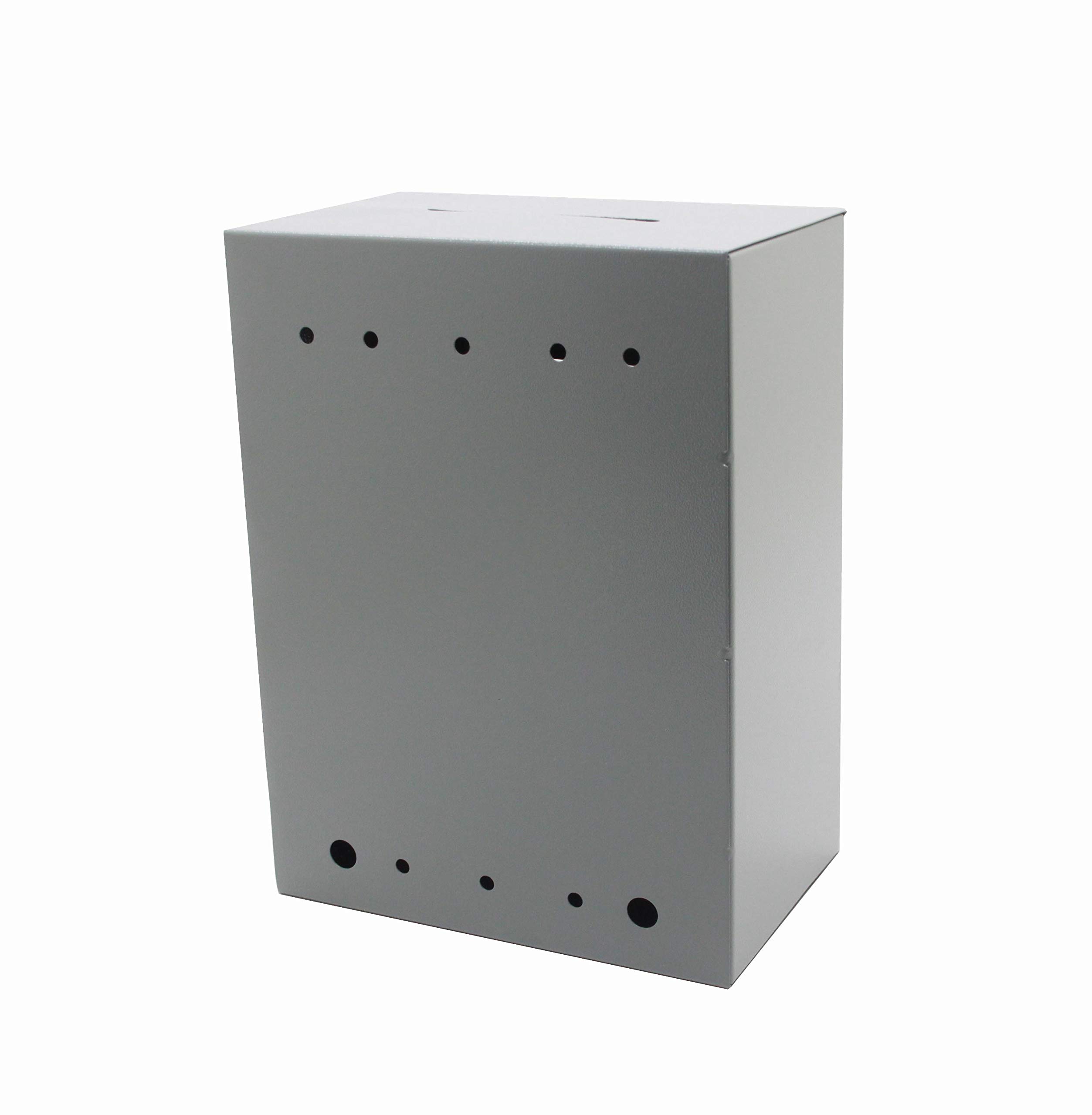 Vintage Metal Donation Box - Secure Locking Collection Box for Ballots, Tickets & Cash - Wall Mountable - Perfect for Churches, Schools & Fundraising Events