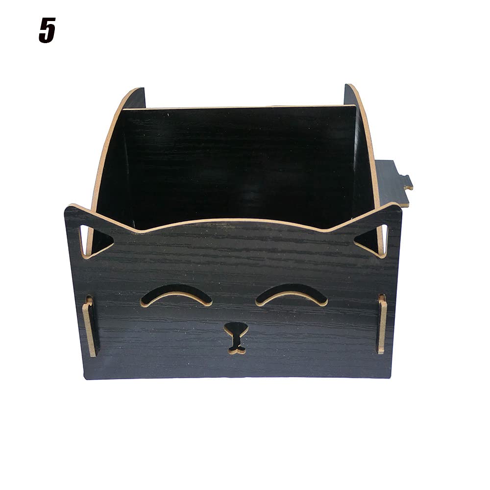 Elegant Folding Pen Holder Desk Organizer - Artwork Inspired Stationery Storage for Office & Home Decor (Black) | Perfect for Workspace, Study & Gift Giving