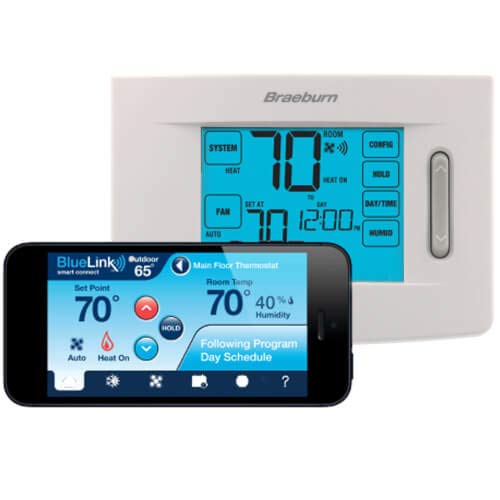 BlueLink Smart Wi-Fi Universal Programmable Thermostat (3 Heat/2 Cool) - Energy Efficient Home Temperature Control for Smart Homes & Offices
