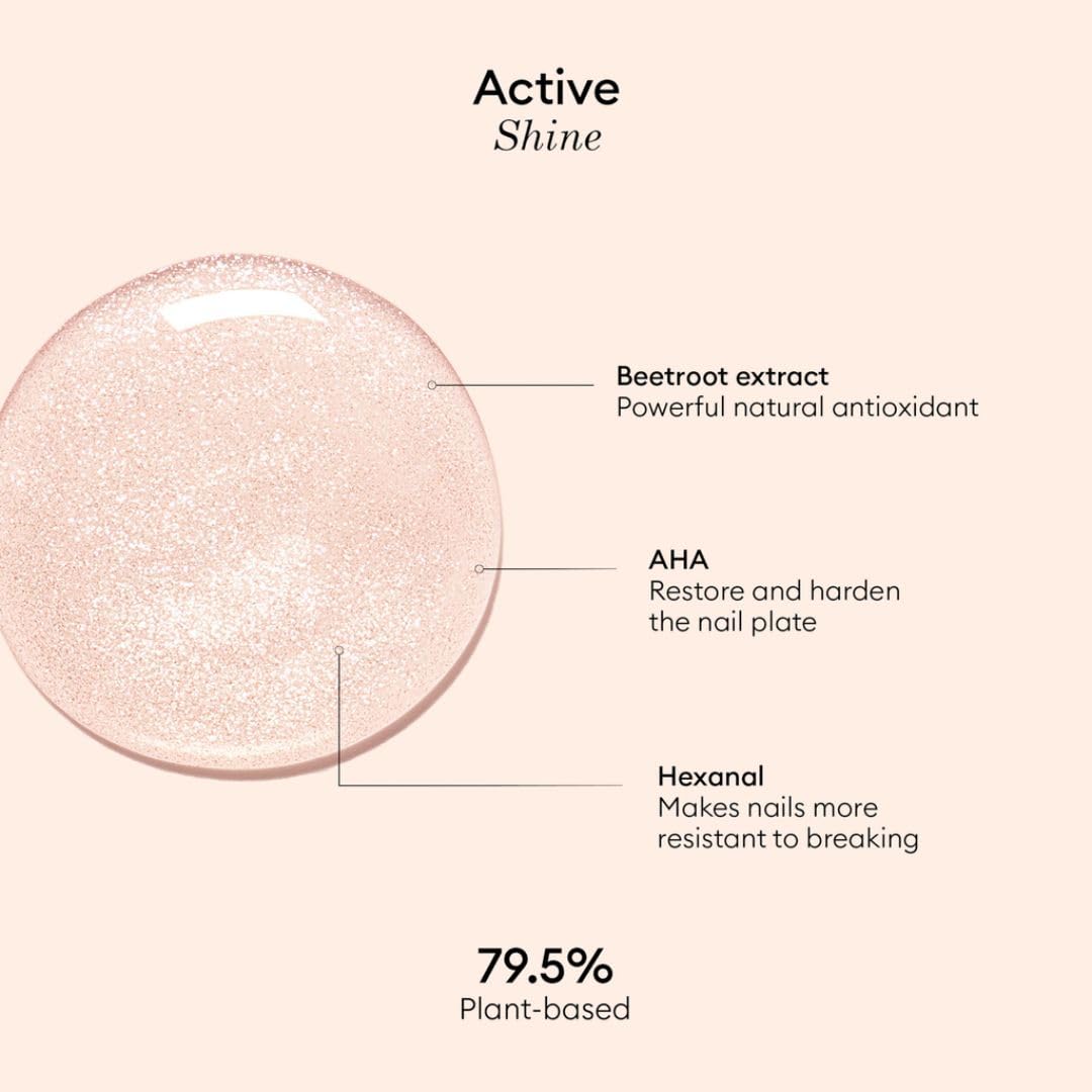 Manucurist Active Smooth™ 2-in-1 Nude Nail Polish - Strengthener & Growth Treatment, Ridge Filler & Nail Concealer - No UV Lamp Required - Natural Nail Care Solution for Healthy, Beautiful Nails - Perfect for Everyday Wear, French Manicures & Professional Salon Results
