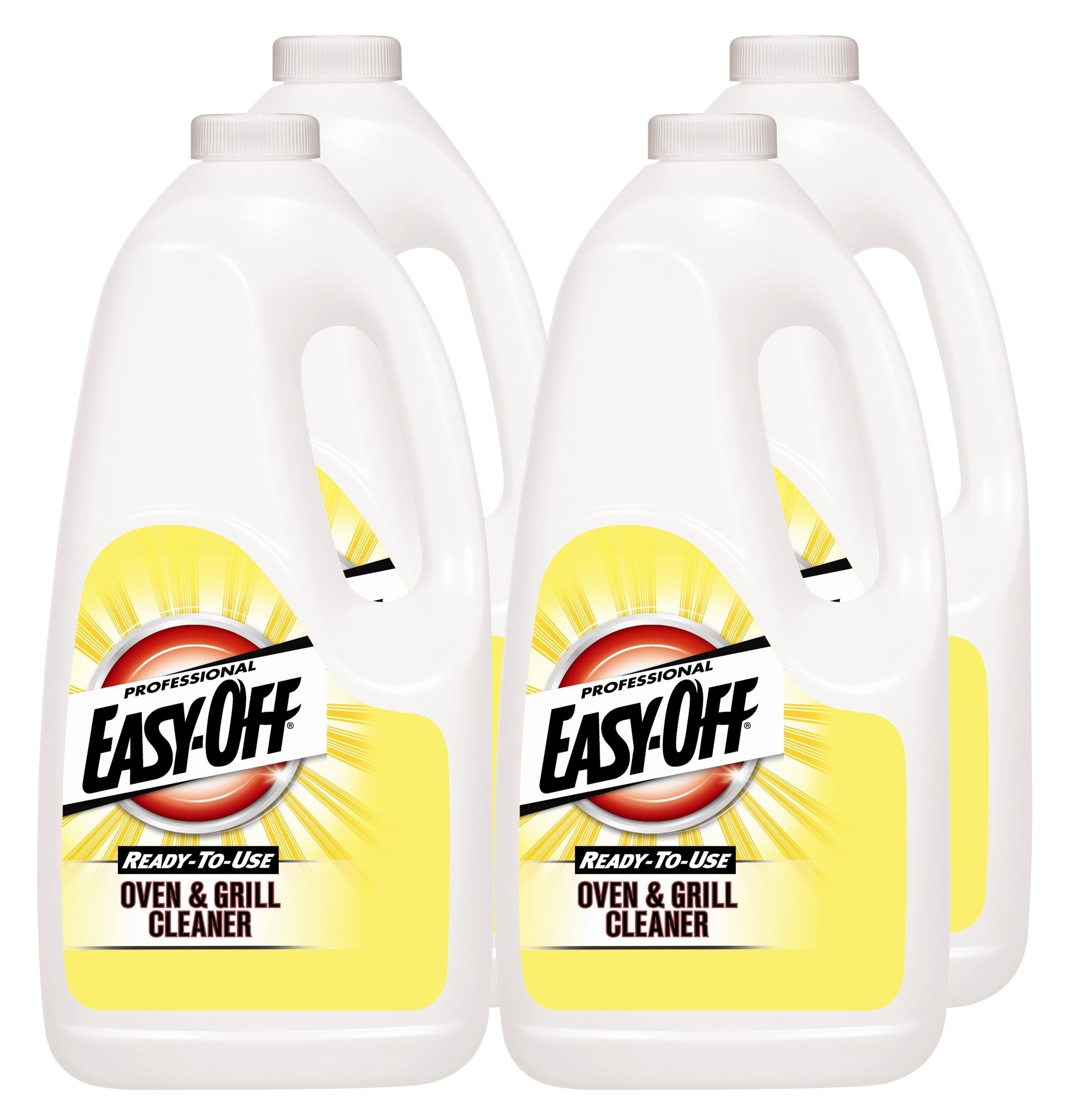 Easy Off 80689 Professional Oven and Grill Cleaner - Heavy Duty Degreaser for Stubborn Grease & Burnt-On Food - 64 oz (Pack of 6) - Perfect for Deep Cleaning Ovens, Grills, Ranges & BBQ Grates