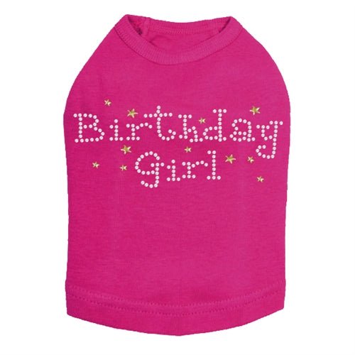 Sparkly Rhinestone Dog Tank Top for Birthday Girl - Cute & Stylish Pet Apparel in Multiple Colors | Perfect for Birthday Parties & Special Occasions