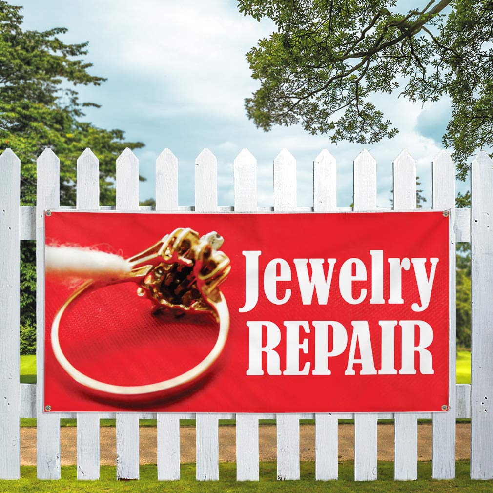 Vinyl Banner - Multiple Sizes (60x144 Inches) for Jewelry Sales, Business Promotion & Outdoor Events - Weatherproof, Durable with 10 Grommets - Perfect for Storefronts, Yard Signs & Industrial Use