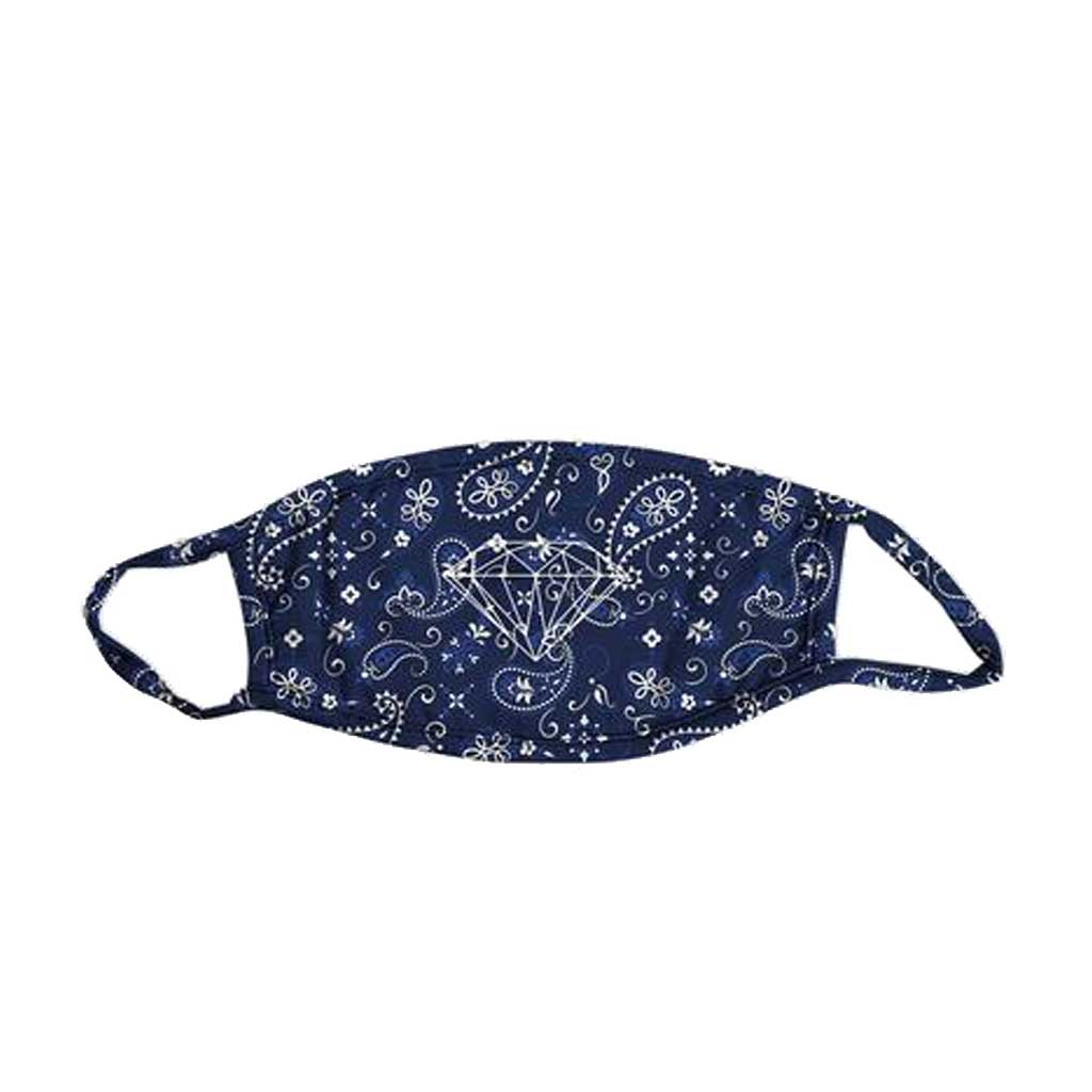 Blue Diamond Bandana Face Mask - Stylish & Breathable for Outdoor Activities, Travel & Fashion
