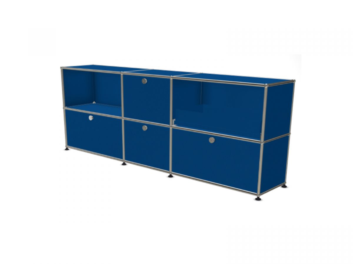 Haller Sideboard with 2 Drawers & 2 Glass Doors - Modern Storage Cabinet with Extension Shelf for Living Room, Dining Room & Entryway Organization