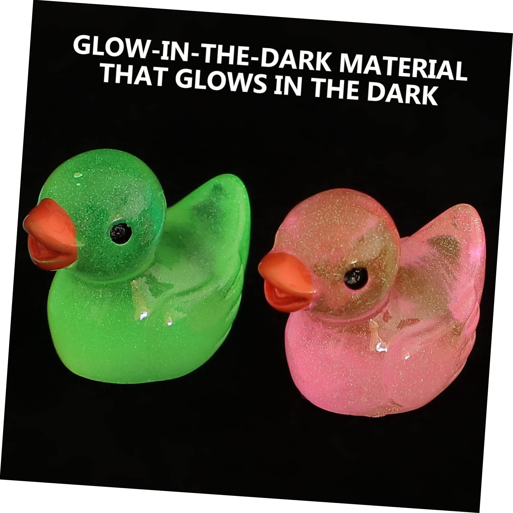 INOOMP 200 Pcs Mini Duck Toy Set - Cute Miniature Rubber Duck Figures for Kids Bath Time, Party Favors, Baby Shower Decorations & Sensory Play