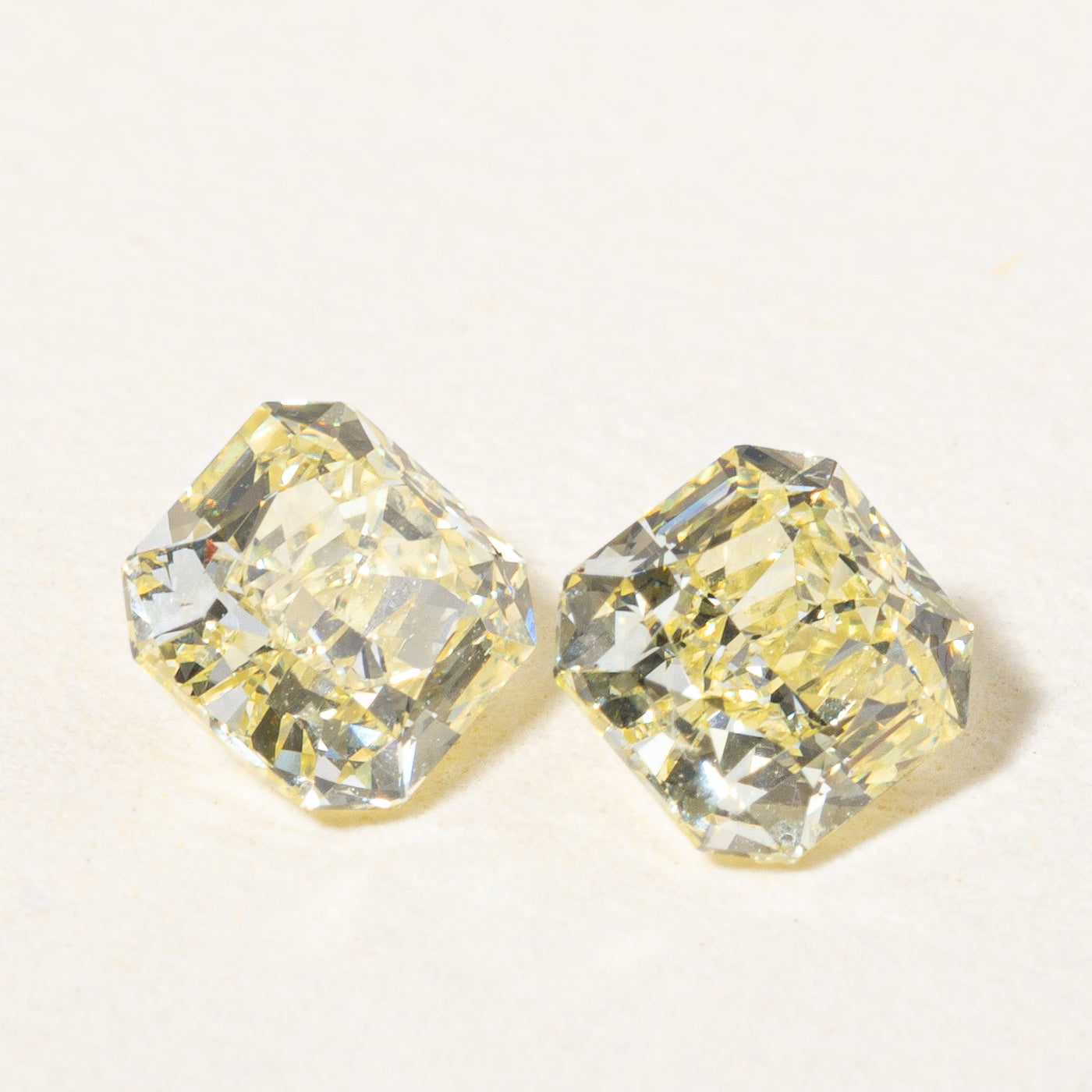 0.66ctw VS1 Fancy Yellow Radiant Cut Loose Diamond Pair | Natural Yellow Diamonds for Engagement Rings & Jewelry Making | Perfect for Wedding Bands & Custom Jewelry Designs