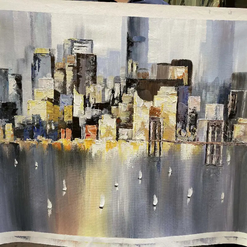 Urban Landscape Painting #UL 008 - Modern Wall Art for Home & Office Decor - Perfect for Living Room, Bedroom or Workspace