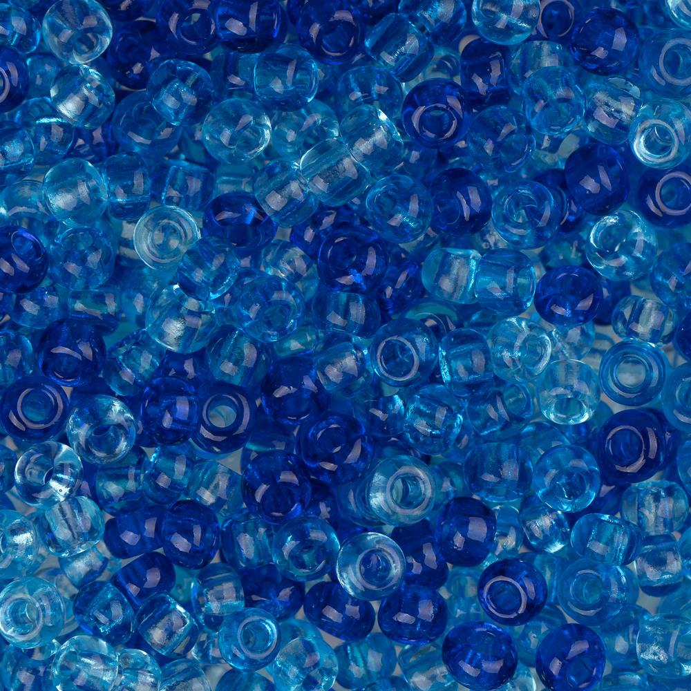 10/0 Czech Seed Beads #048 Transparent Aqua Mix 22g - Perfect for Jewelry Making, Beading Crafts, and DIY Projects