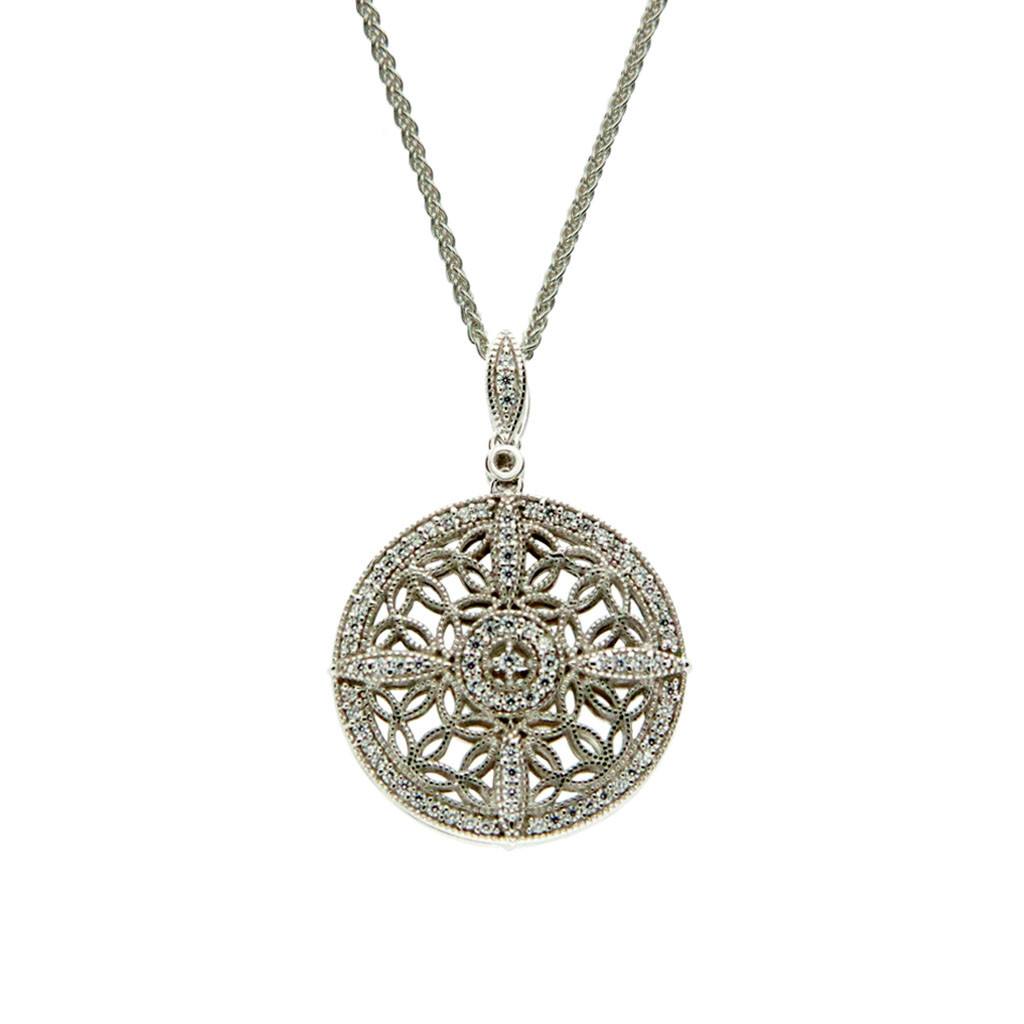 Small Night & Day Pendant Necklace (#14118) - Elegant Silver Jewelry for Women, Perfect for Everyday Wear & Special Occasions