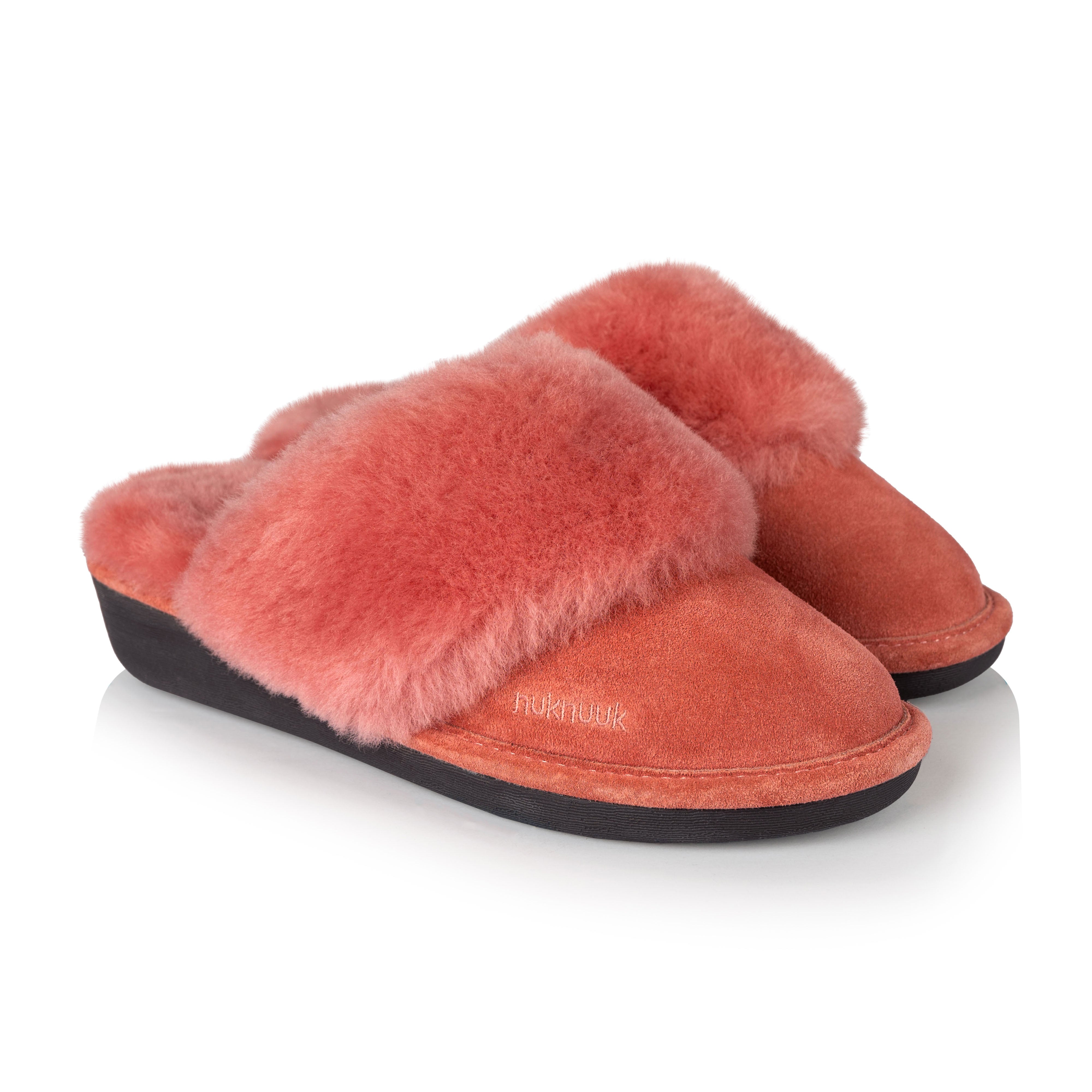 Scarlet Women's Slippers - Soft Raspberry Fuzzy House Shoes for Women - Cozy Indoor/Outdoor Comfort for Relaxing at Home