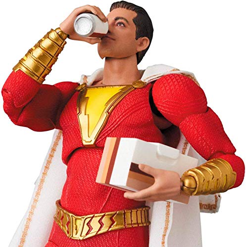 MAFEX DC Shazam Action Figure - Medicom Toy Collectible for Superhero Fans - Perfect for Display, Gifts, and Comic Book Collections
