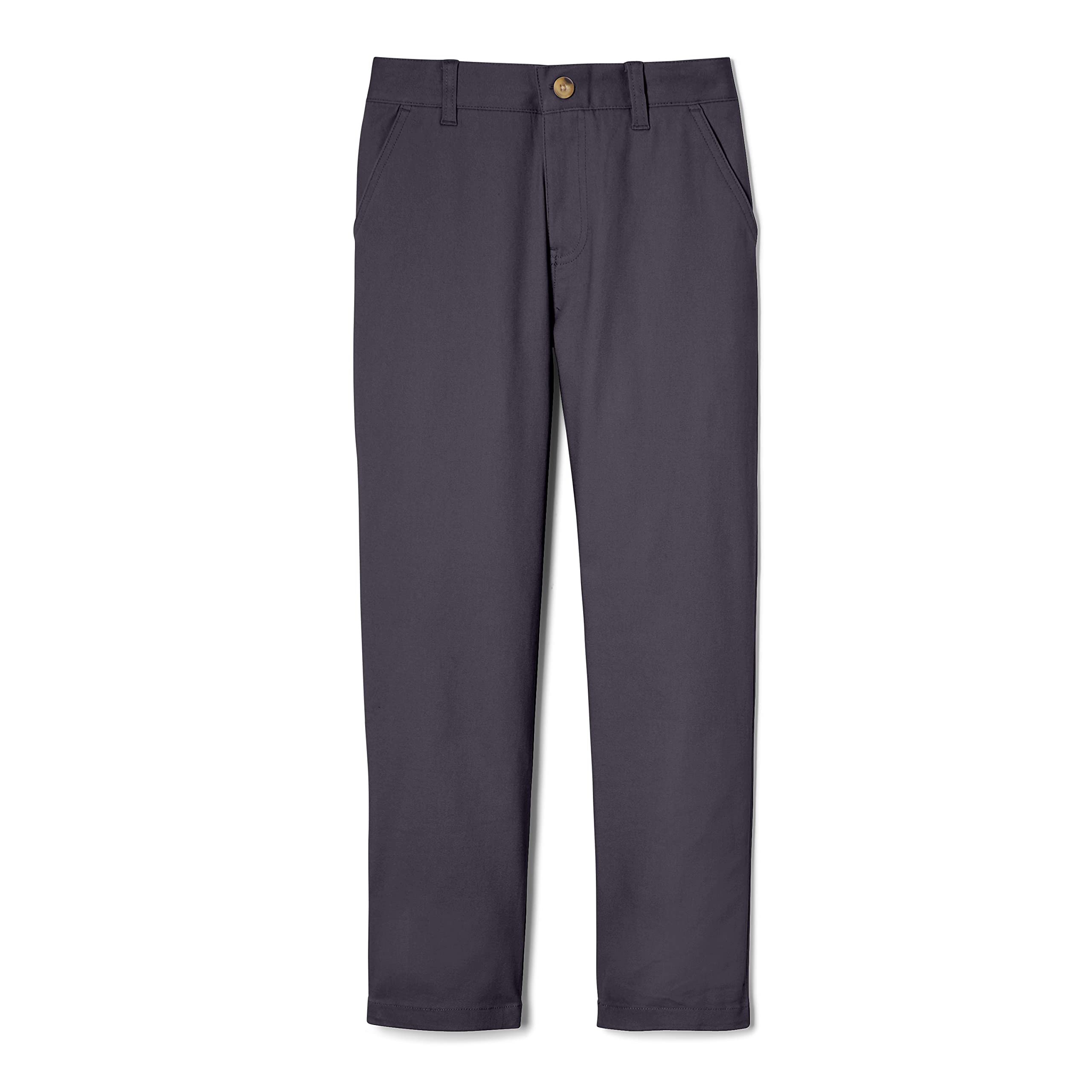 French Toast Boys' Adjustable Waist Straight Fit Stretch Twill Chino Pants - Comfortable School Uniform & Casual Wear for Kids