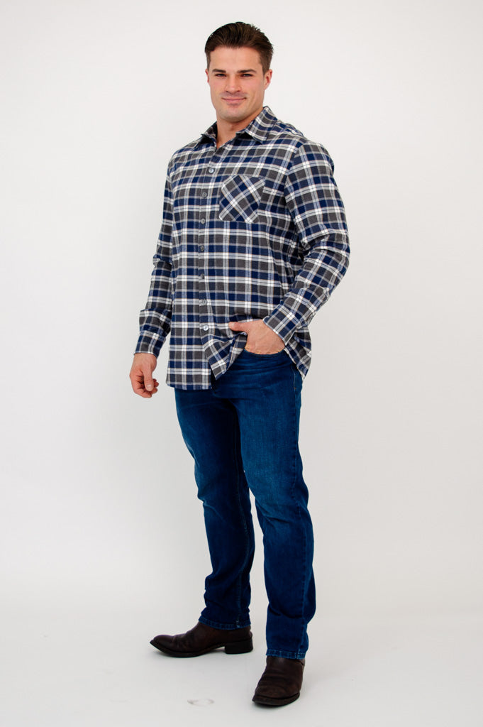 Men's Casual Cotton Plaid Shirt in Citrus Print - Breathable Button Down Shirt for Work, Office & Outdoor Activities