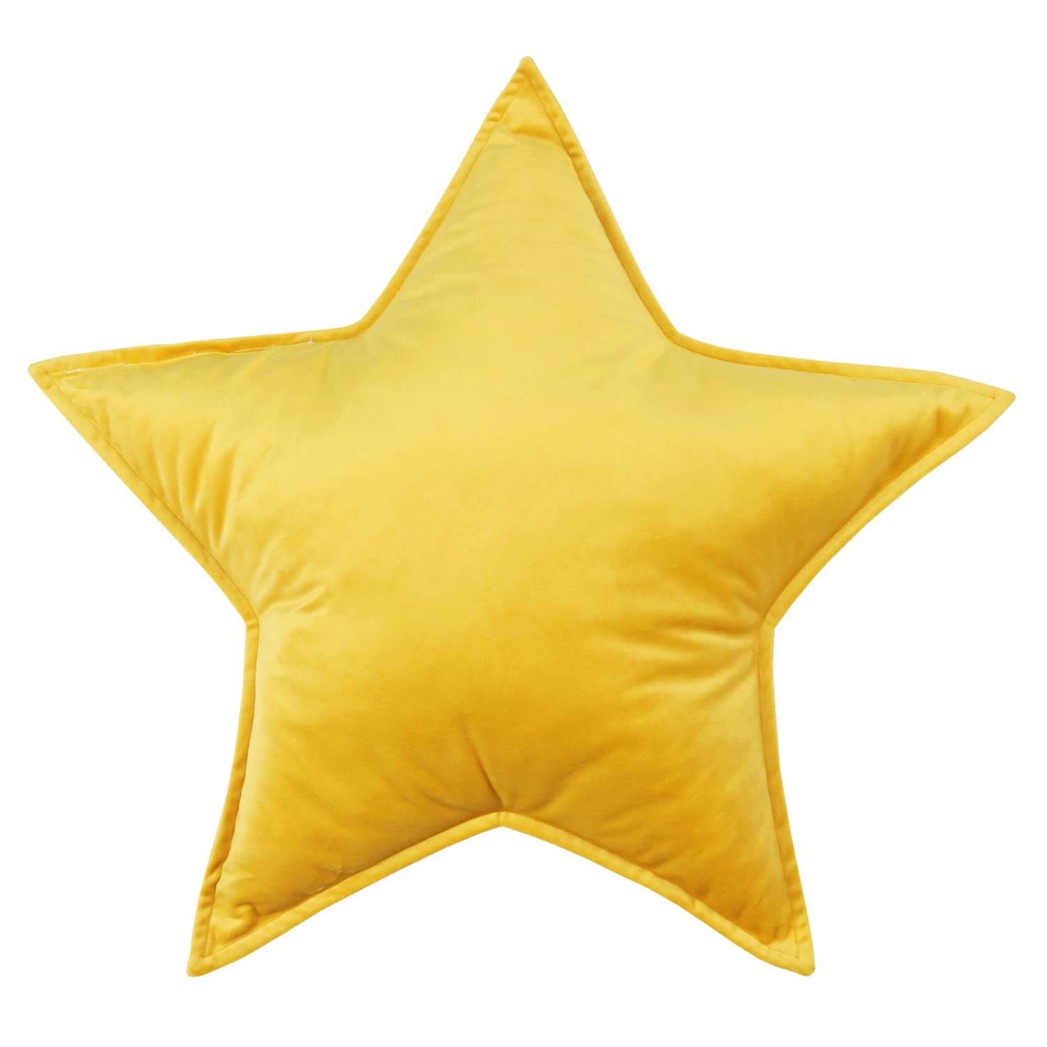**Soft Velvet Star Moon Shaped Pillow - Kids Nursery Decor, Cozy Throw Pillow for Couch, Reading Nook & Bedroom (Yellow) - Perfect for Relaxation, Playtime & Home Decor**